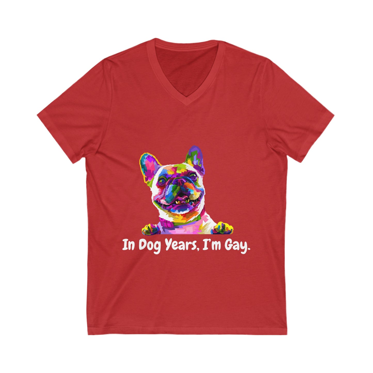 "In Dog Years, I'm Gay" V-Neck Tee