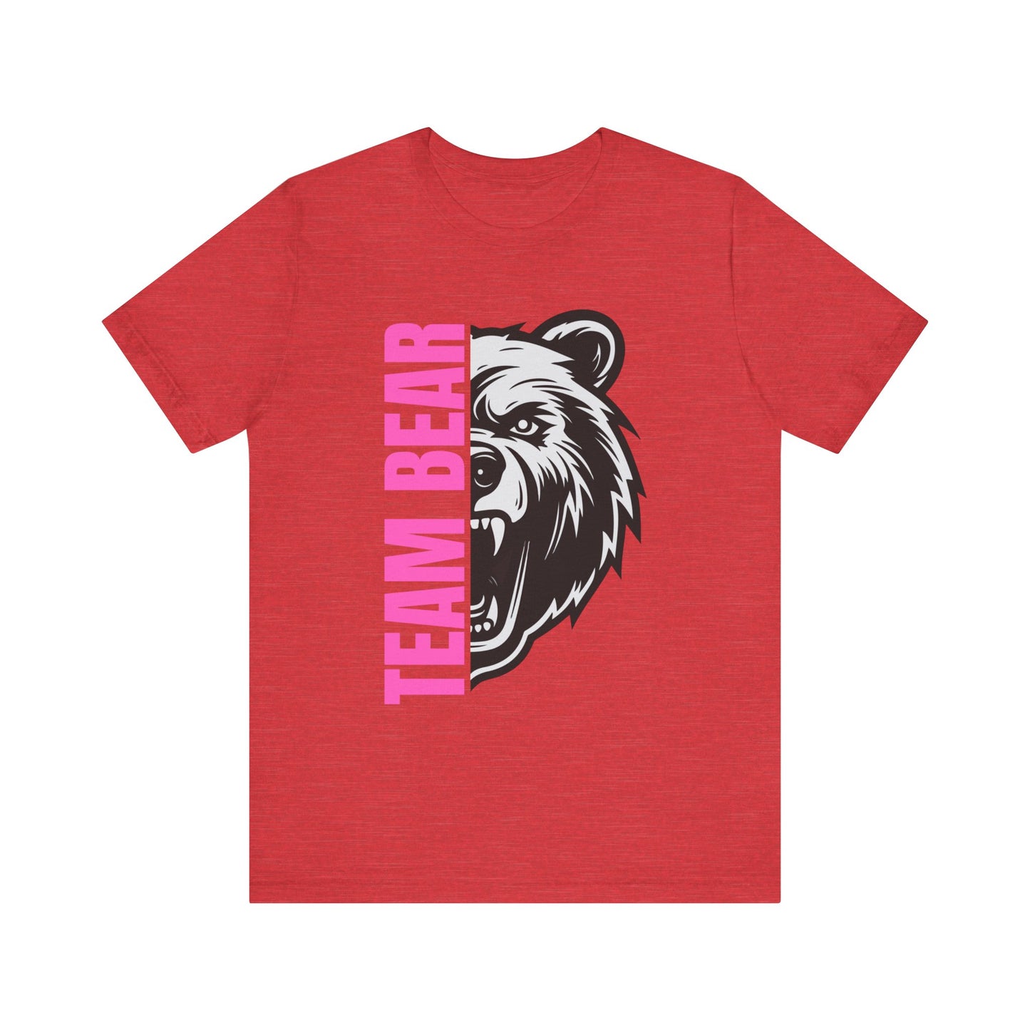 Women's "Team Bear" Tee - Pink Lettering