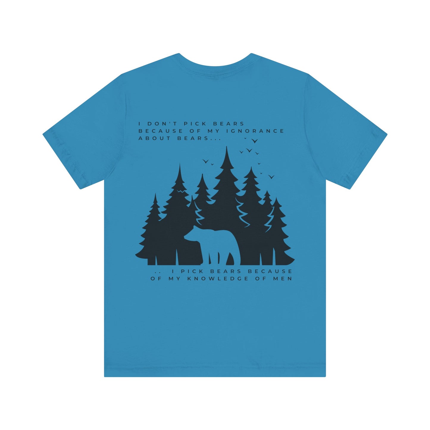 Women's Two-Sided Graphic "Team Bear" Tee - Black Graphics
