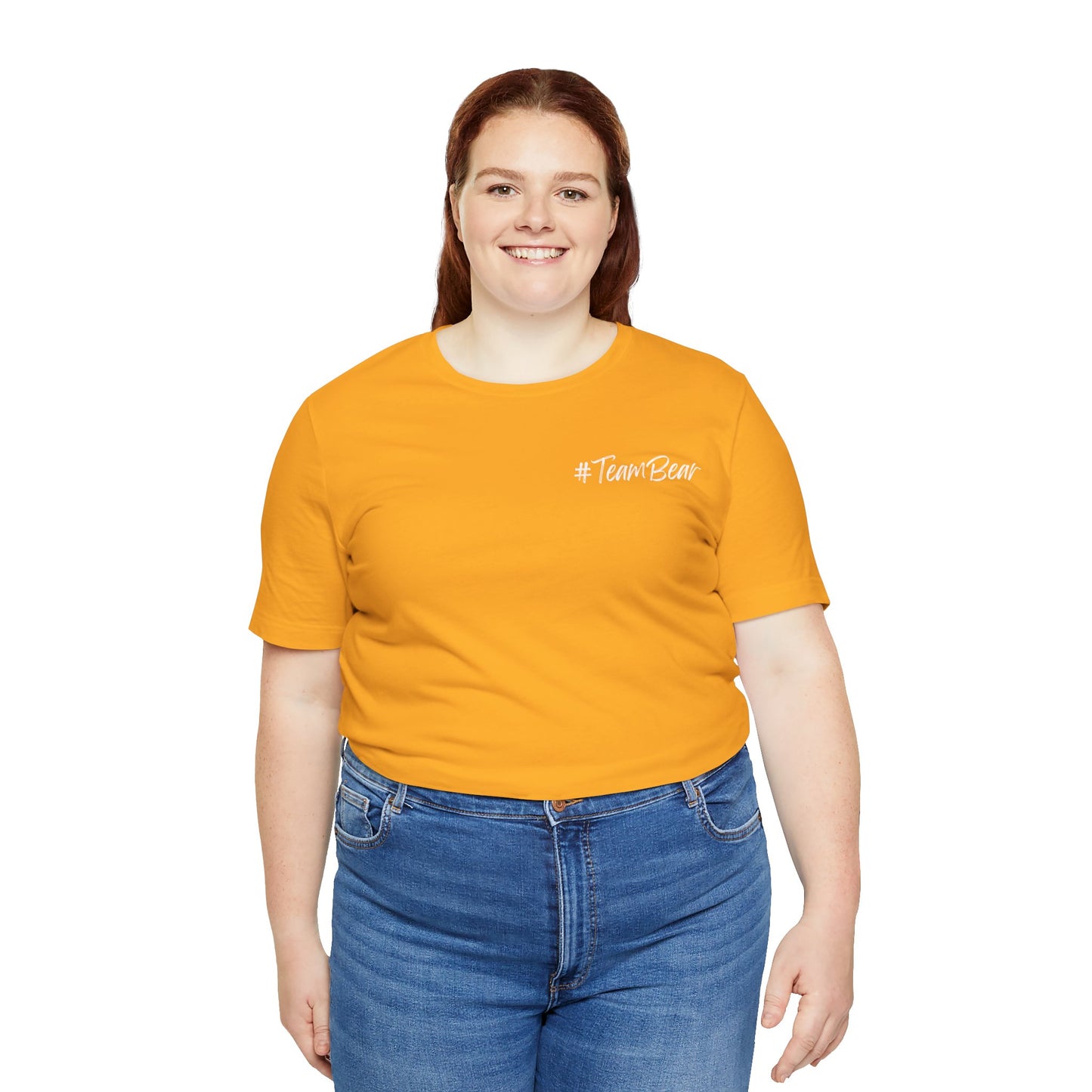 Women's Two-Sided Graphic "Team Bear" Tee - White Graphics