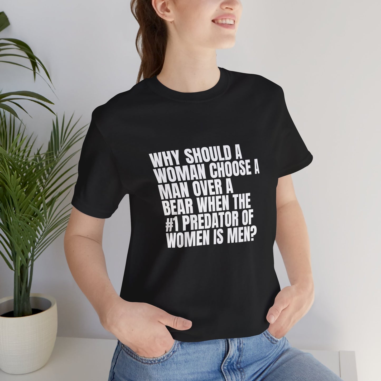 Women's Man v. Bear Quoted Tee