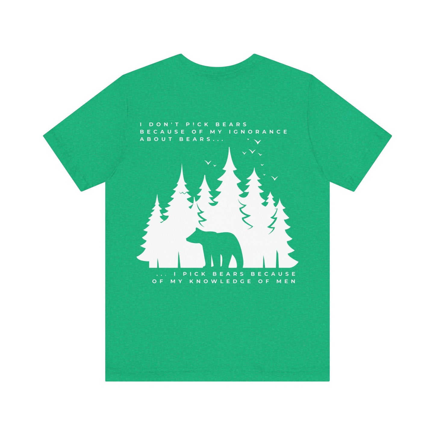 Women's Two-Sided Graphic "Team Bear" Tee - White Graphics