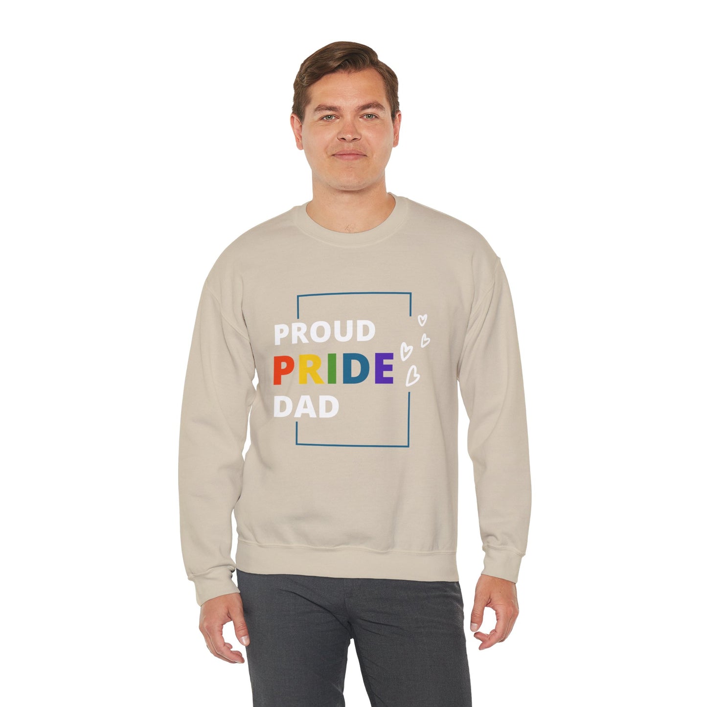 Proud Pride Dad Crewneck Sweatshirt