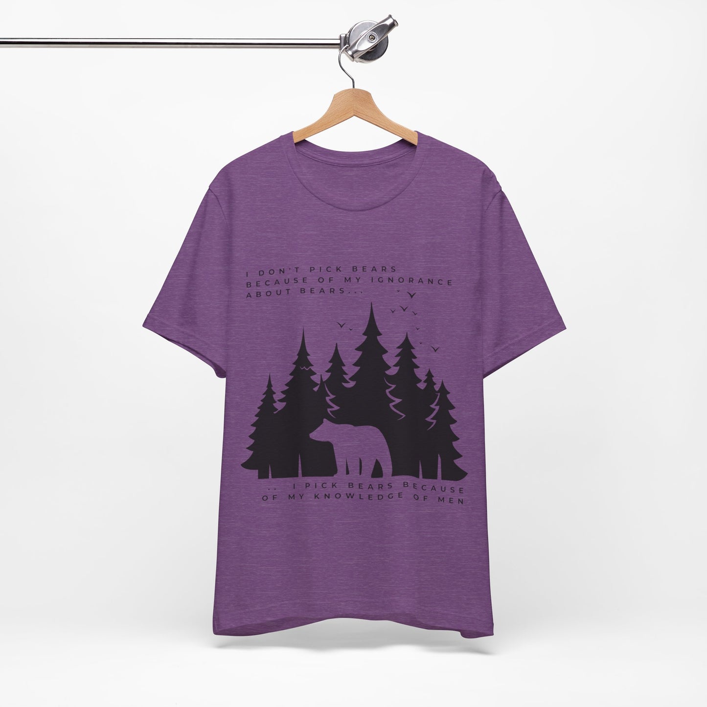 Women's Bear Quote Tee - Black Graphic