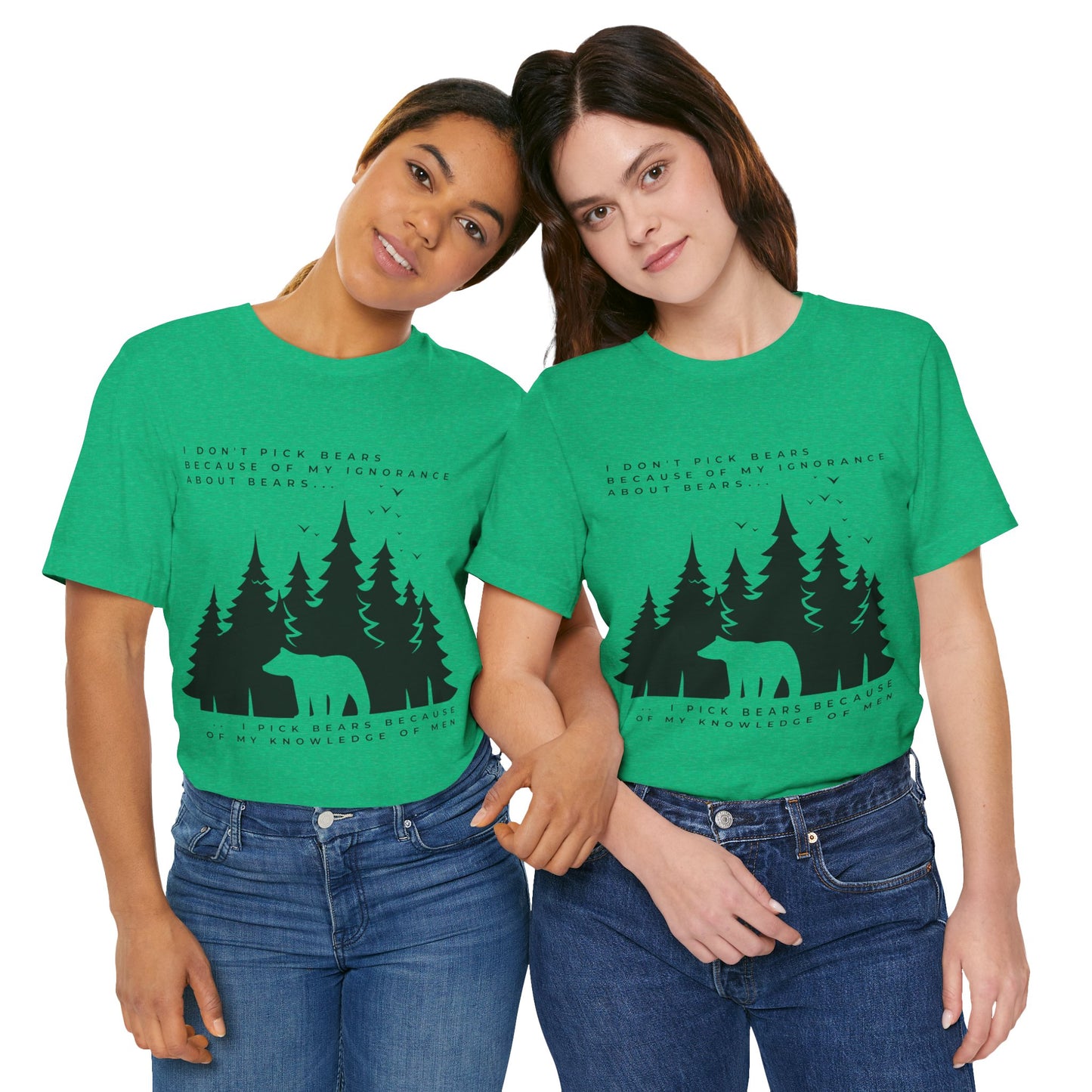 Women's Bear Quote Tee - Black Graphic