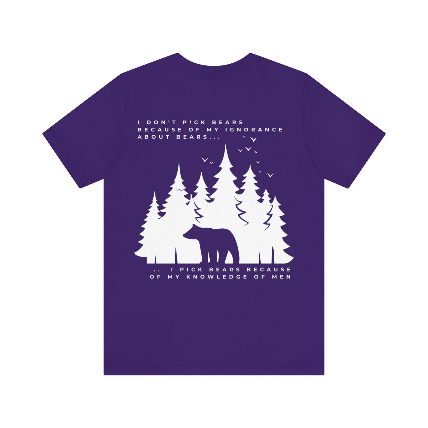 Women's Two-Sided Graphic "Team Bear" Tee - White Graphics