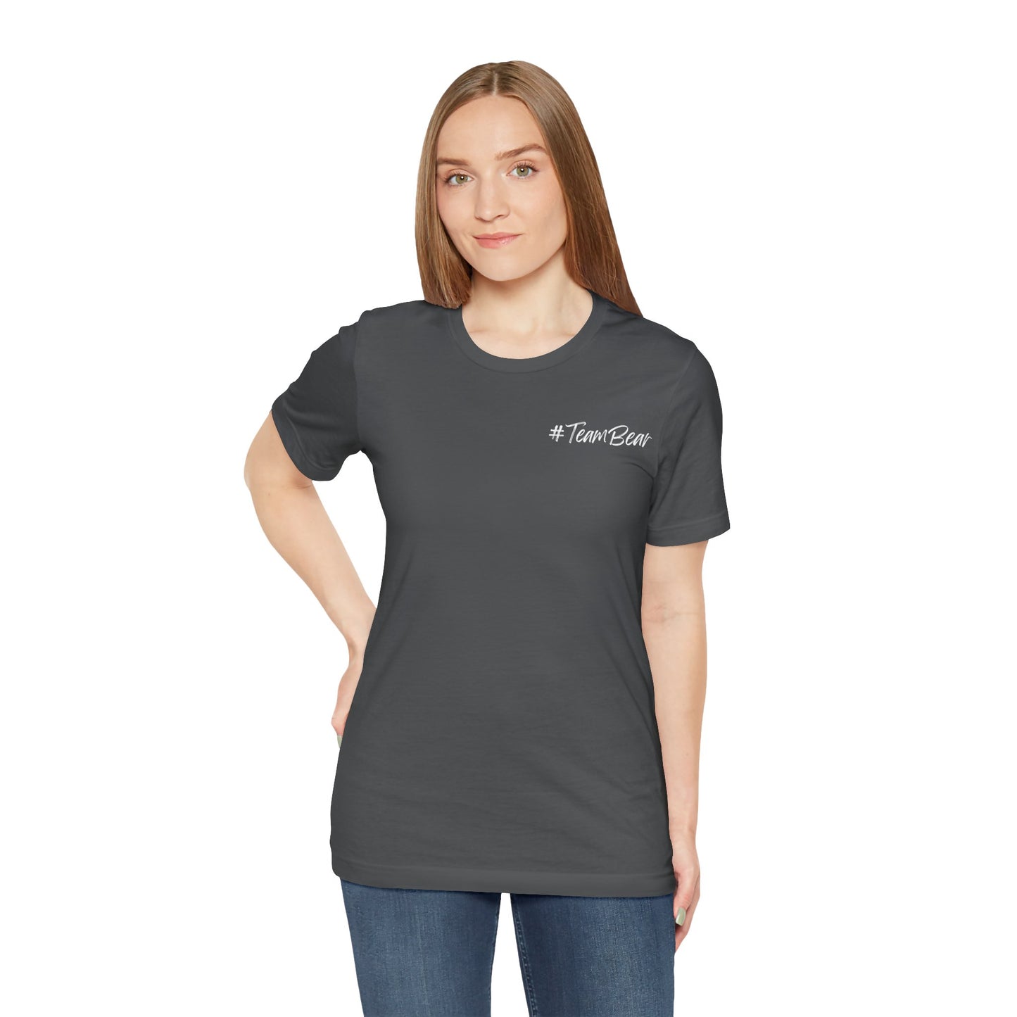 Women's Two-Sided Graphic "Team Bear" Tee - White Graphics