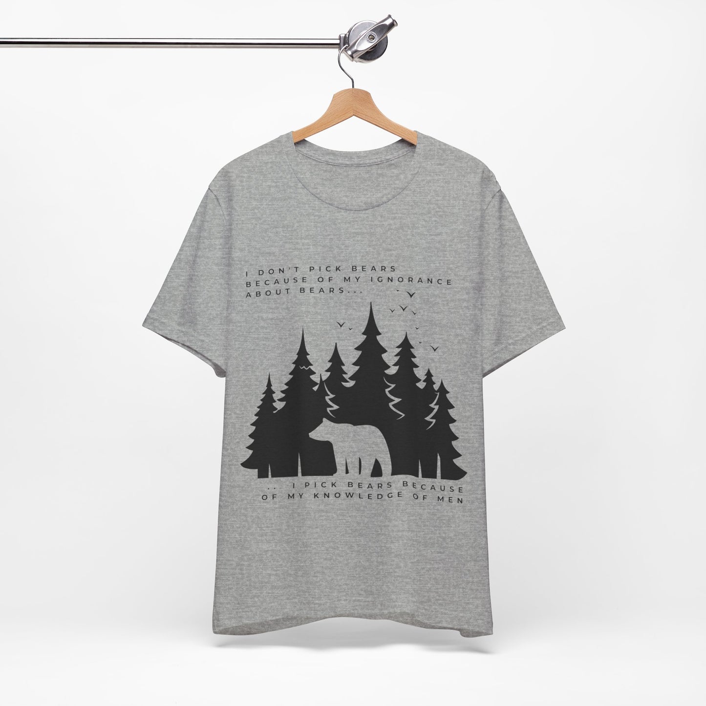 Women's Bear Quote Tee - Black Graphic
