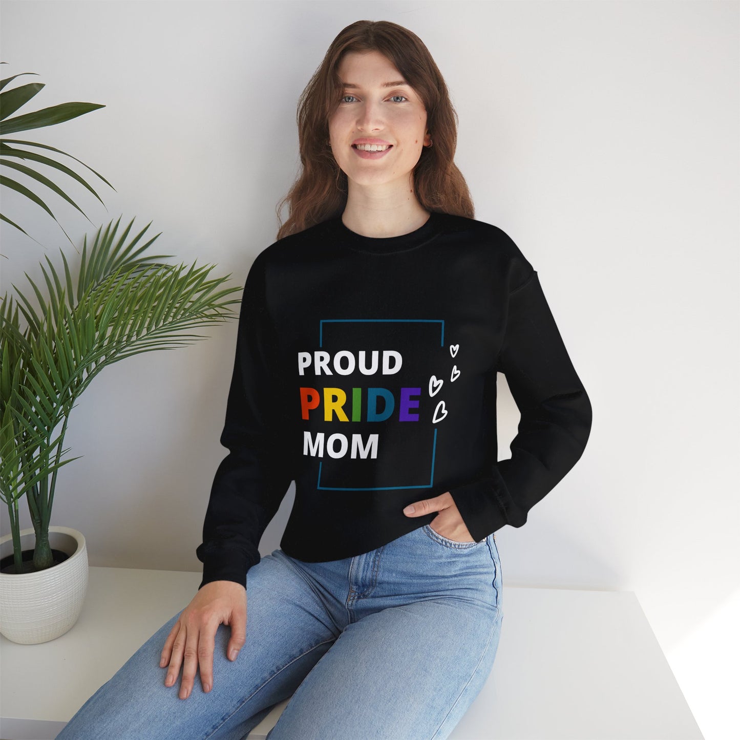 Proud Pride Mom Crewneck Sweatshirt