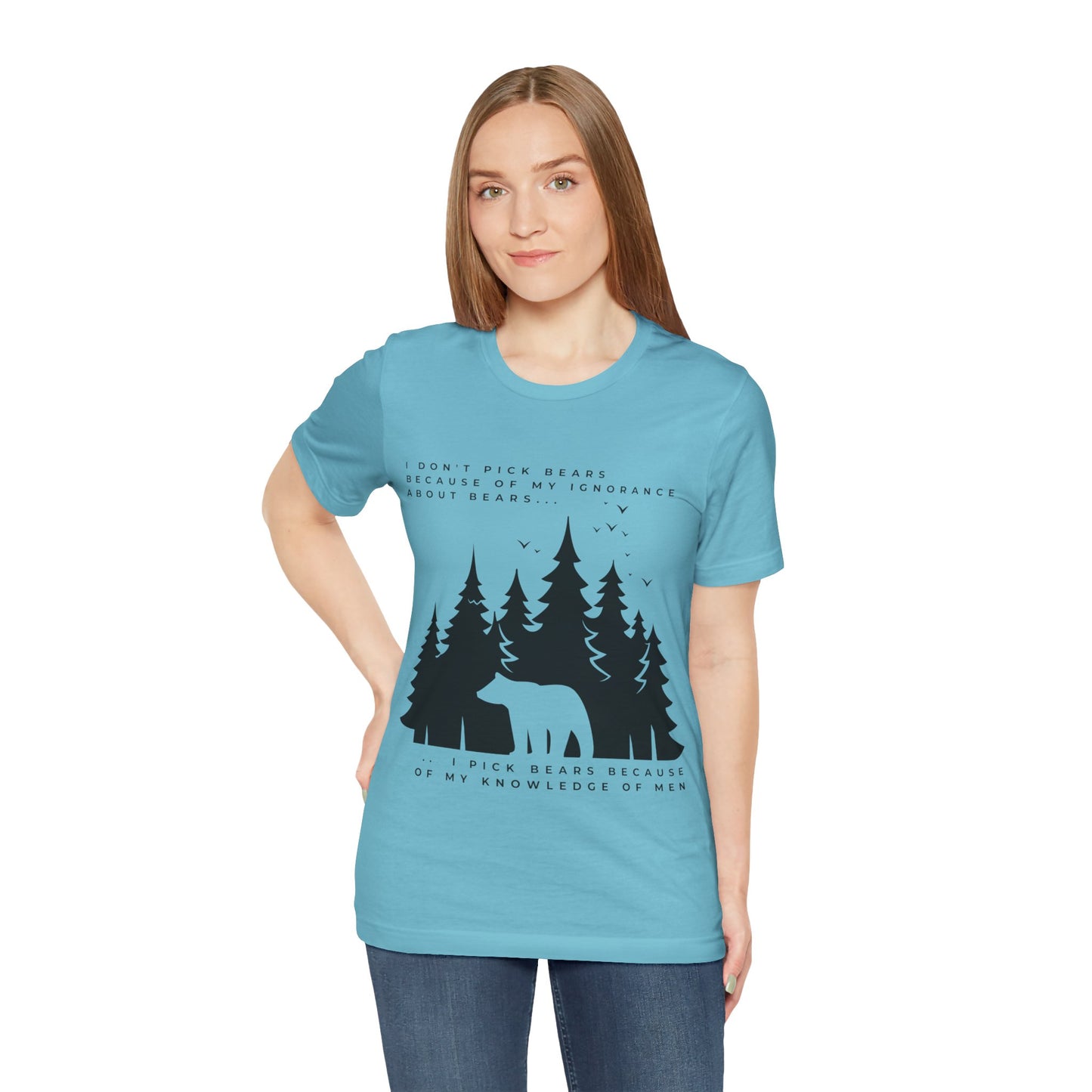 Women's Bear Quote Tee - Black Graphic