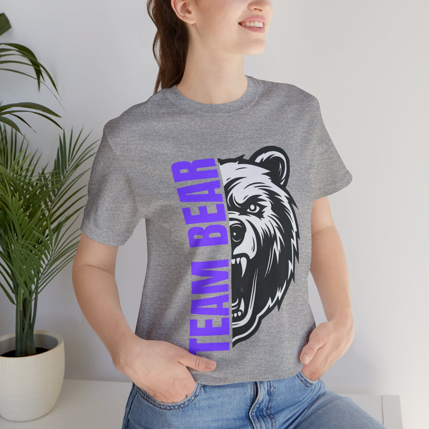 Women's "Team Bear" Tee - Purple Lettering