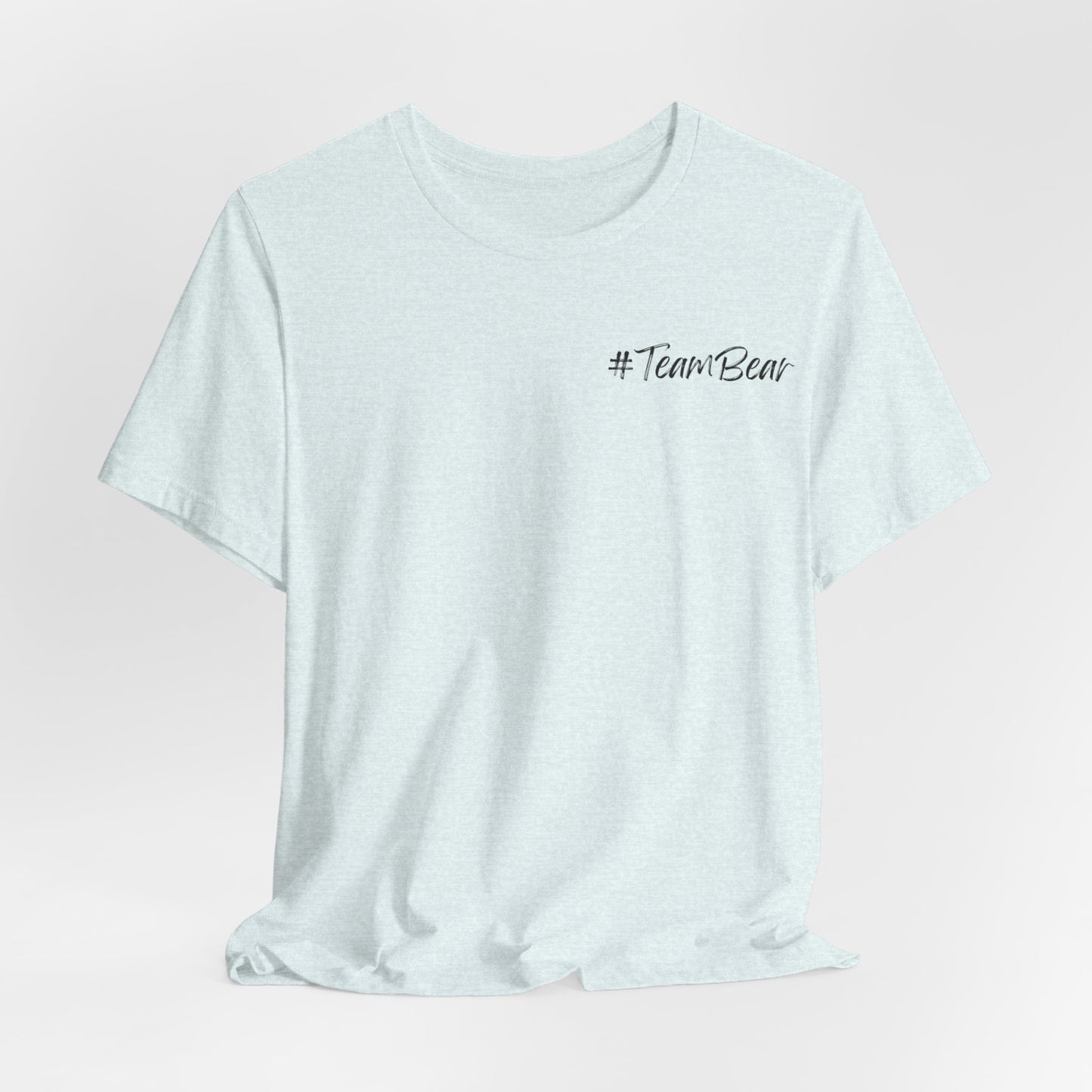 Women's Two-Sided Graphic "Team Bear" Tee - Black Graphics