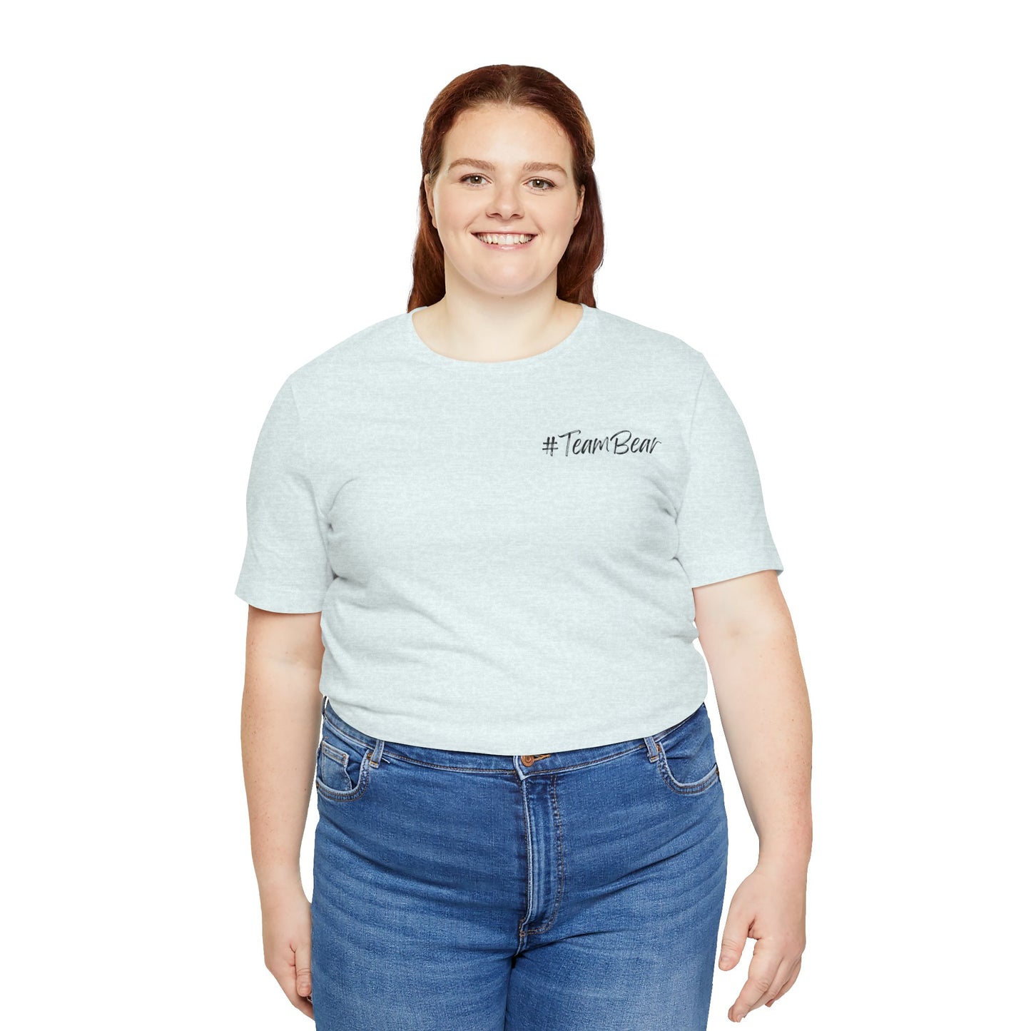 Women's Two-Sided Graphic "Team Bear" Tee - Black Graphics