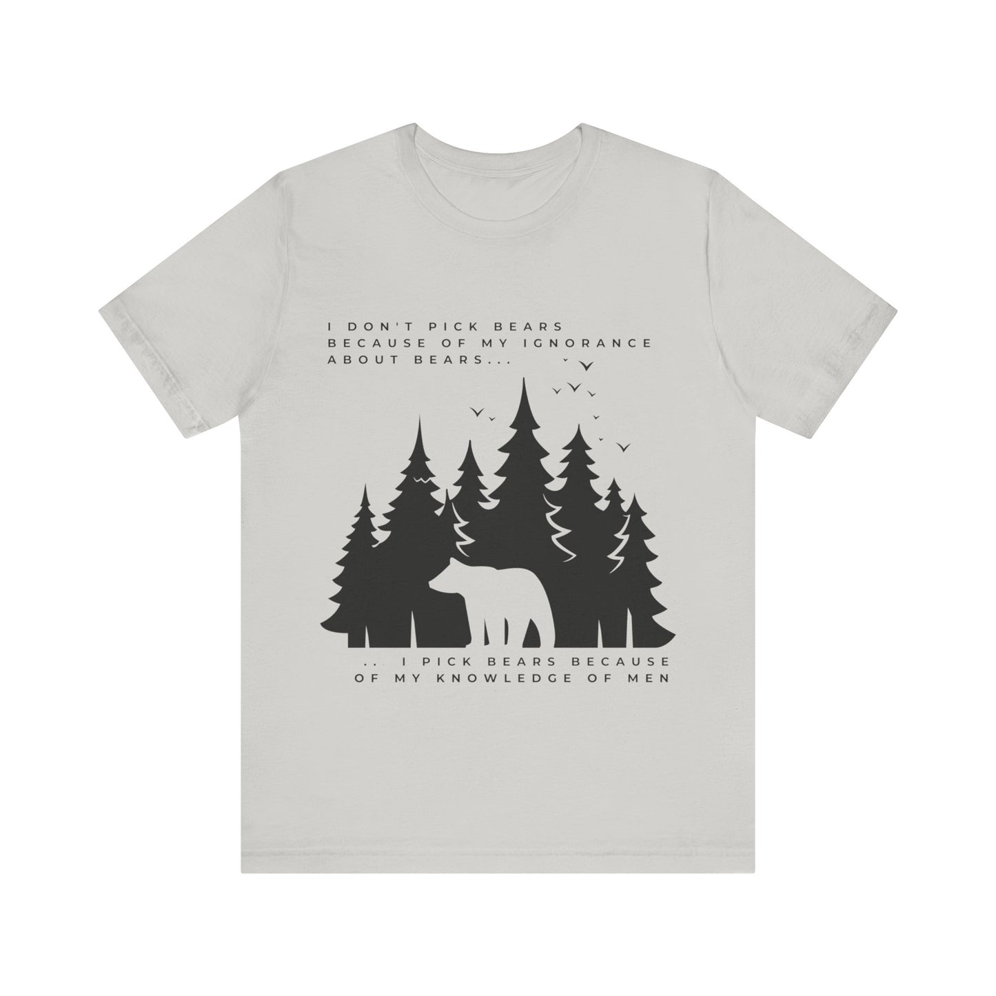 Women's Bear Quote Tee - Black Graphic