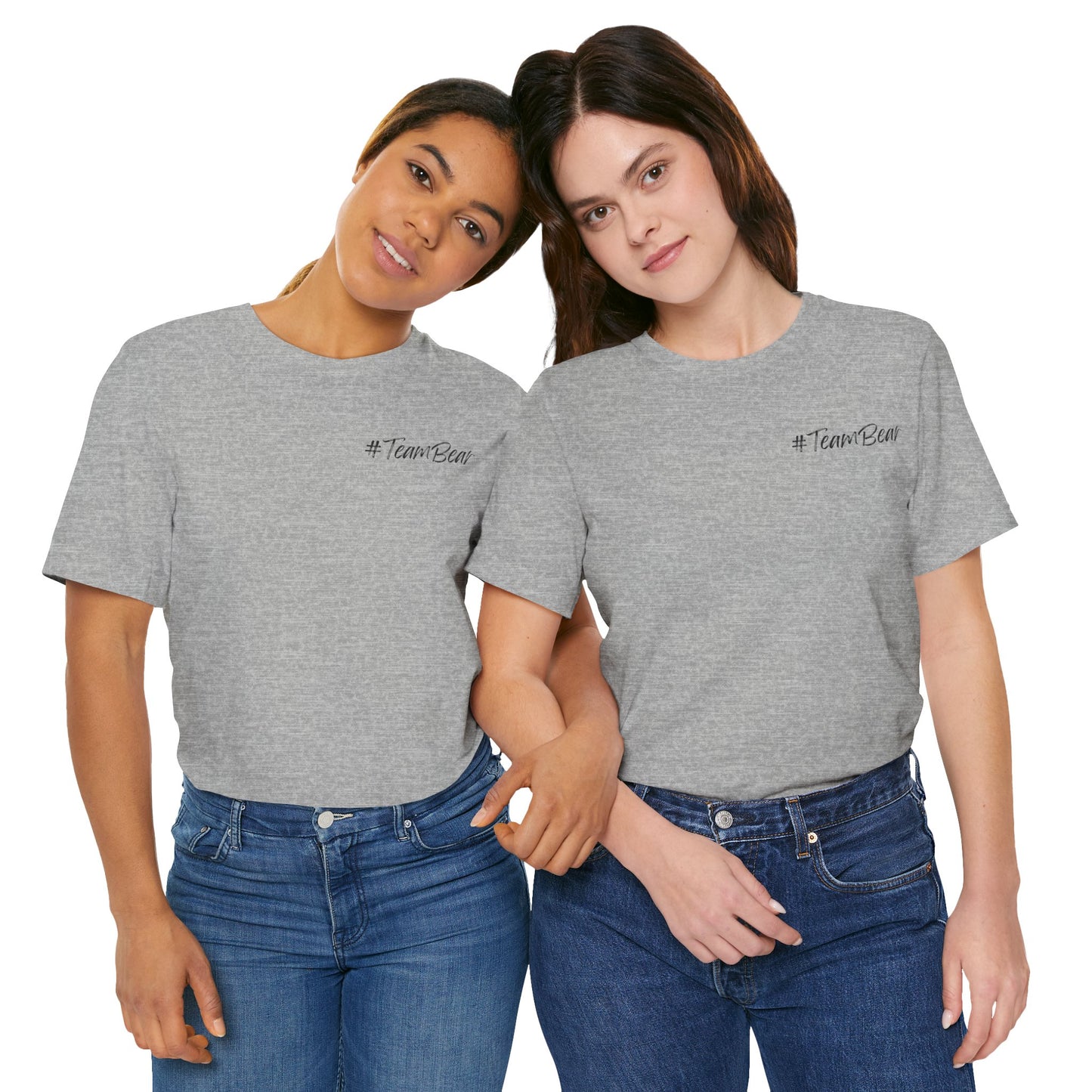 Women's Two-Sided Graphic "Team Bear" Tee - Black Graphics