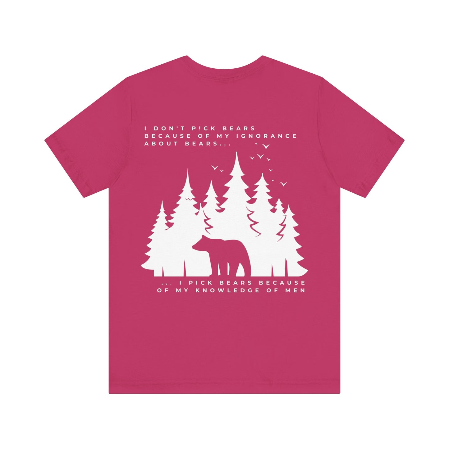 Women's Two-Sided Graphic "Team Bear" Tee - White Graphics