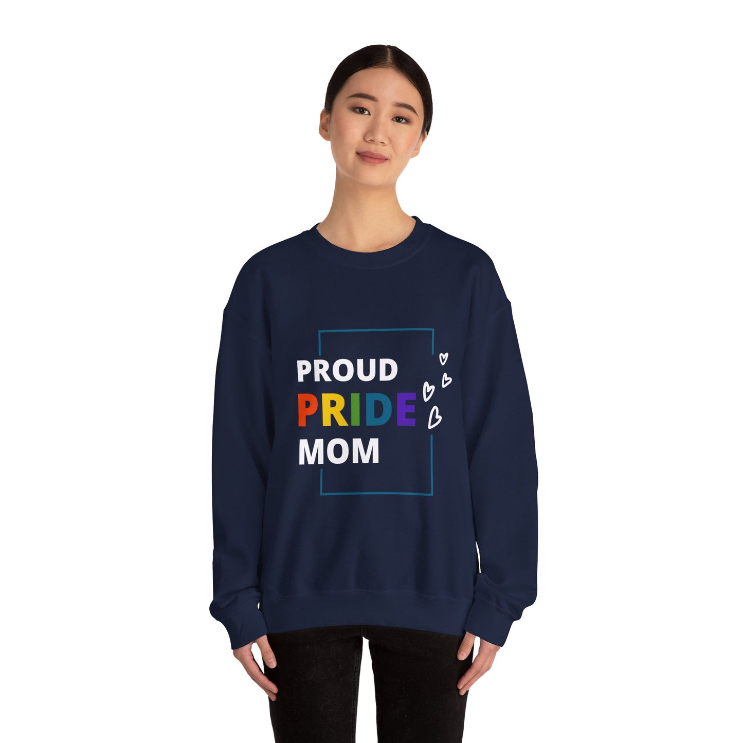 Proud Pride Mom Crewneck Sweatshirt