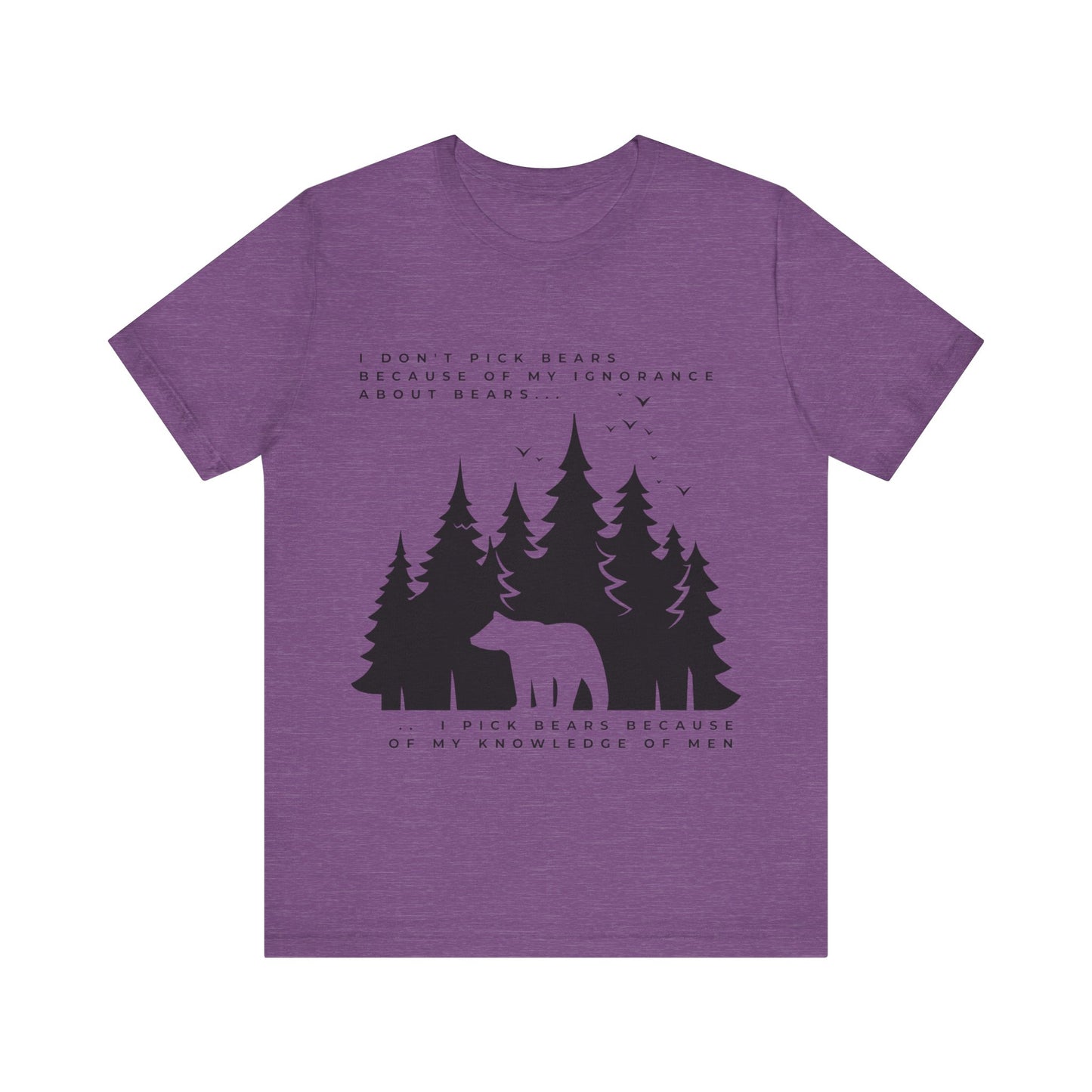 Women's Bear Quote Tee - Black Graphic