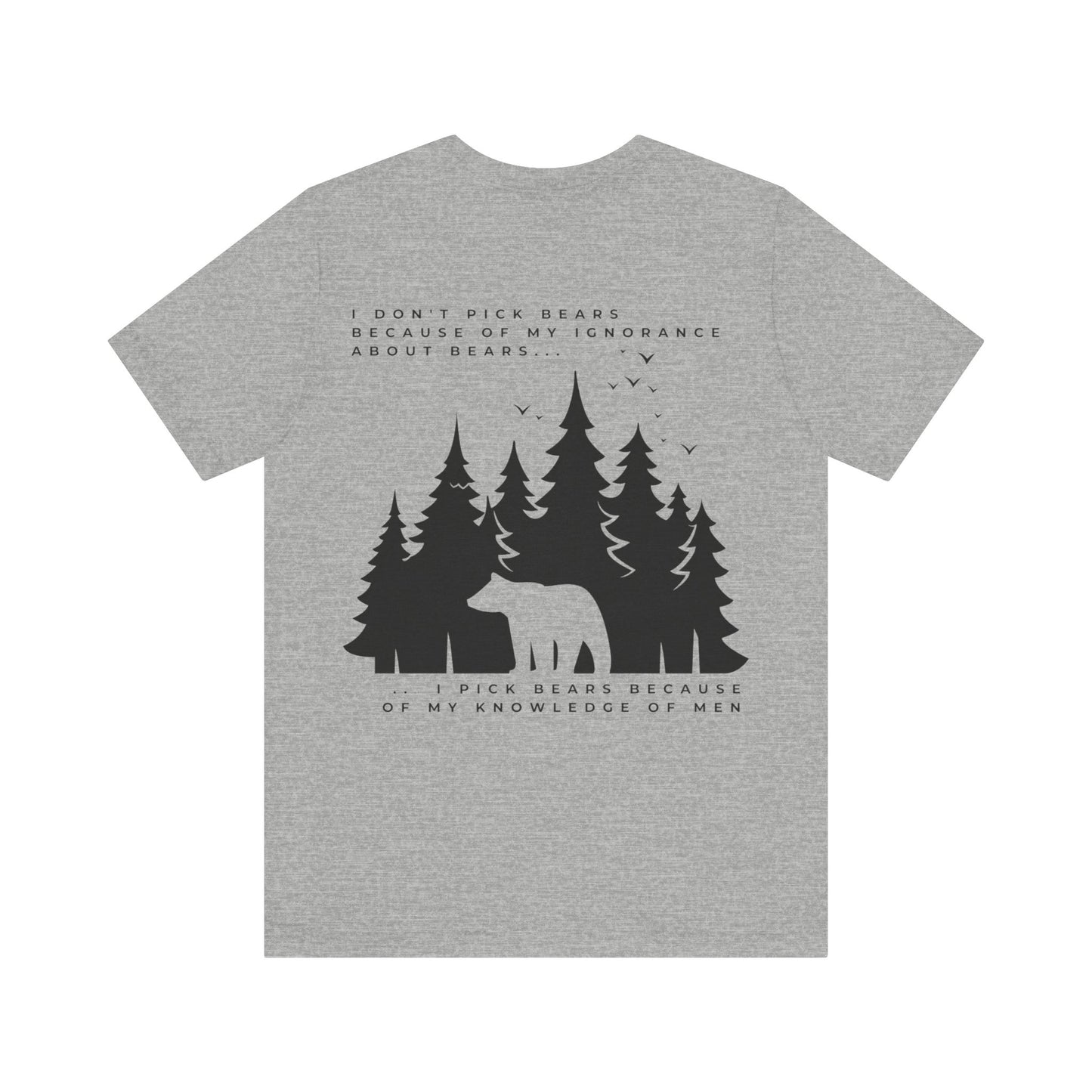 Women's Two-Sided Graphic "Team Bear" Tee - Black Graphics