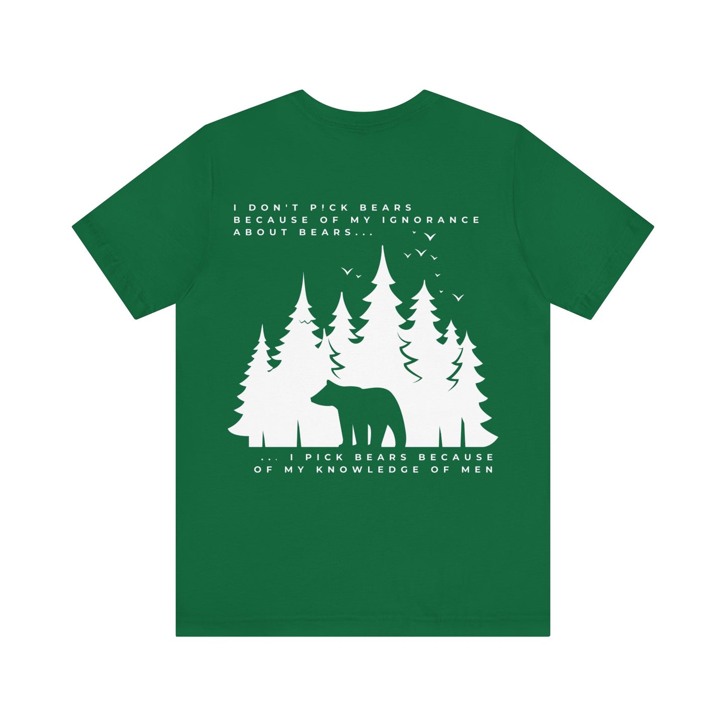 Women's Two-Sided Graphic "Team Bear" Tee - White Graphics