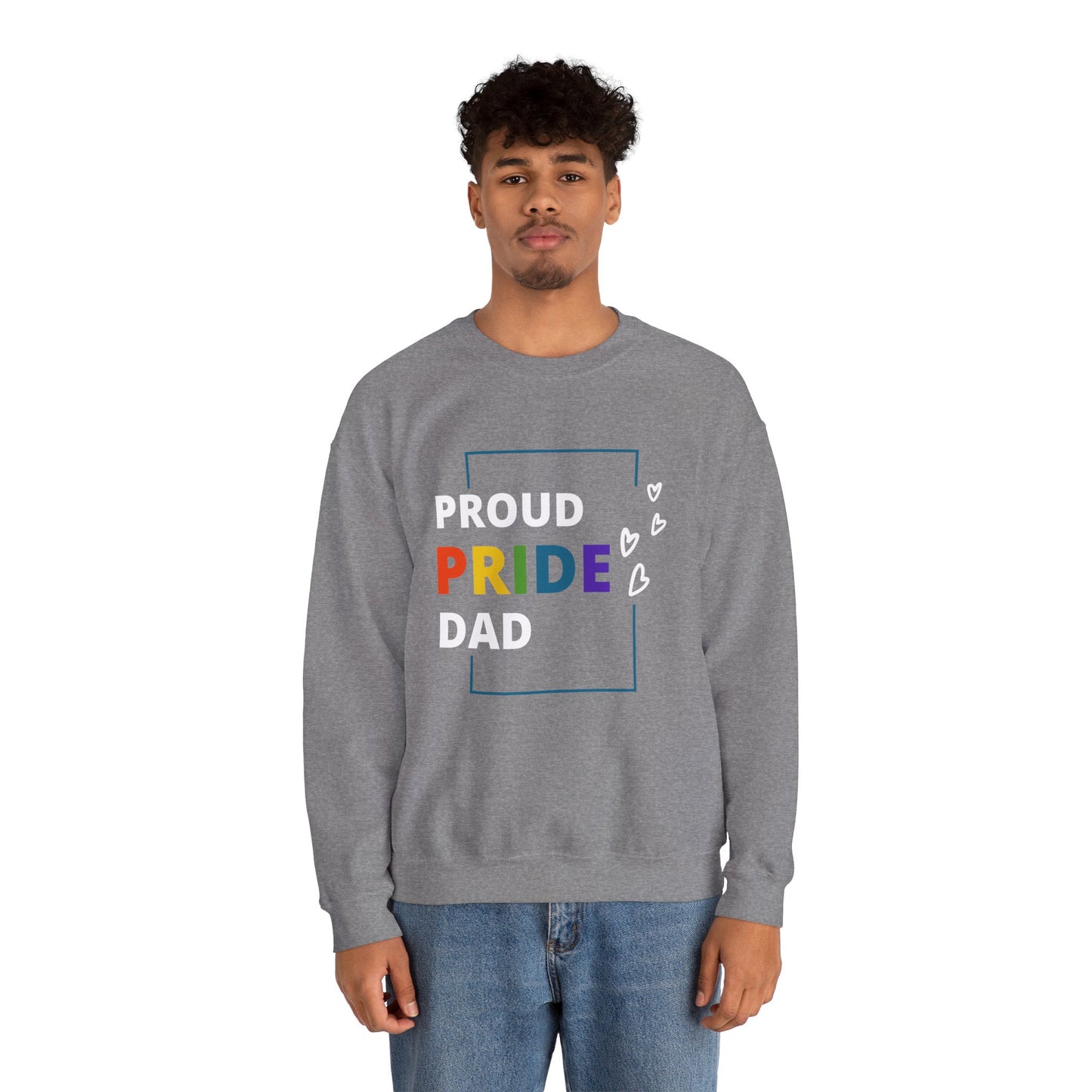 Proud Pride Dad Crewneck Sweatshirt
