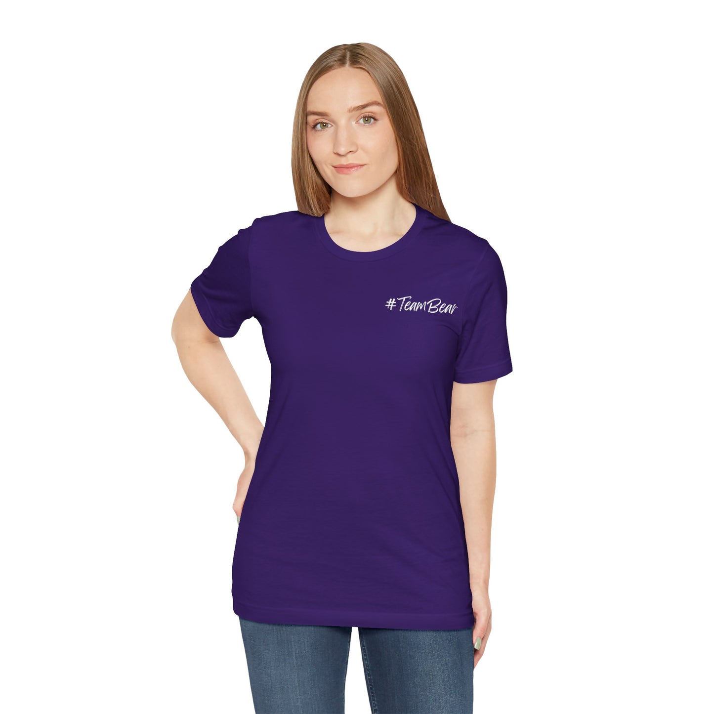 Women's Two-Sided Graphic "Team Bear" Tee - White Graphics