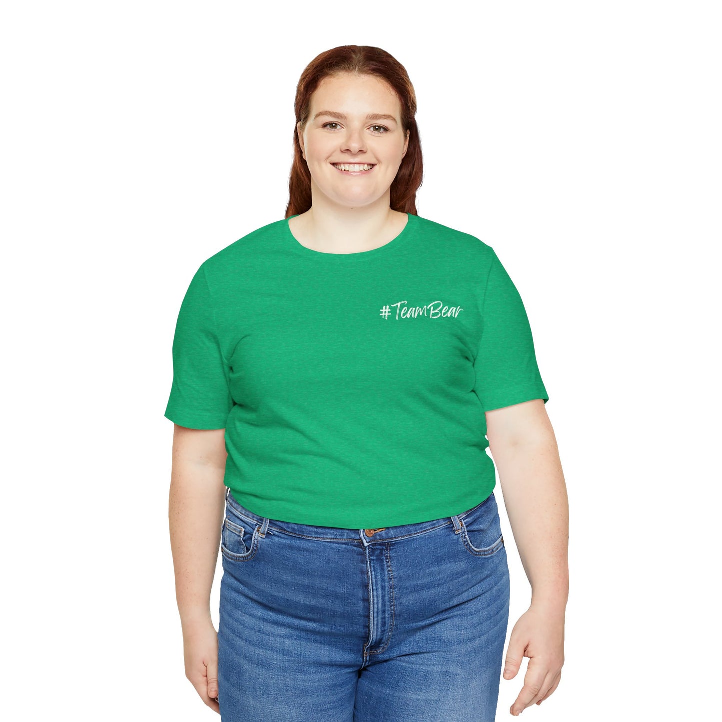 Women's Two-Sided Graphic "Team Bear" Tee - White Graphics