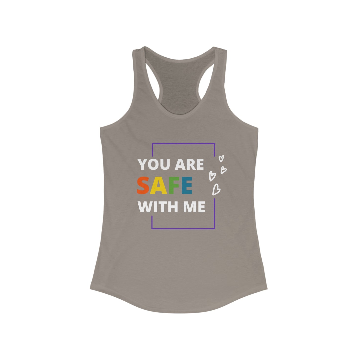 "You Are Safe With Me" Racerback Tank