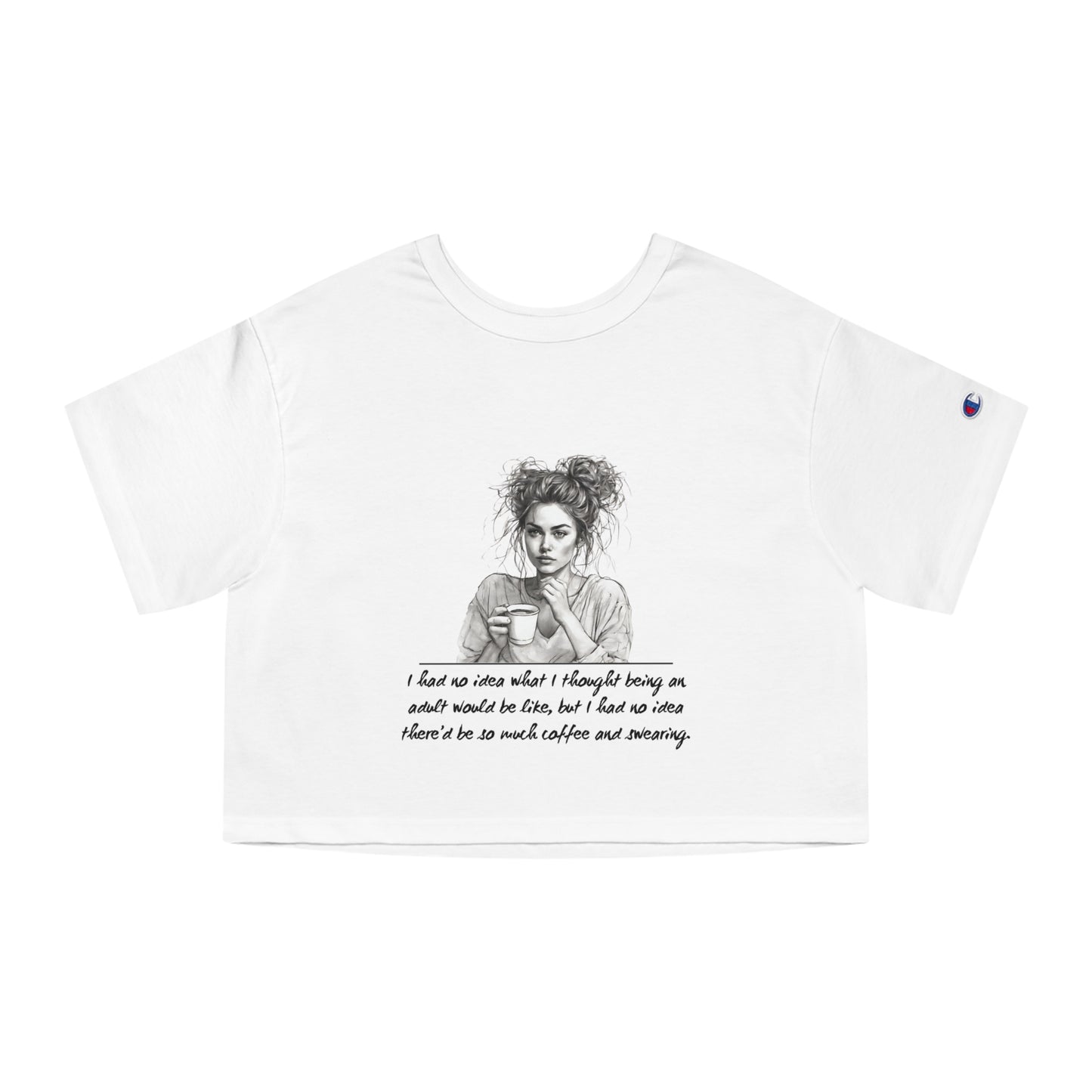 Coffee and Swearing Cropped T-Shirt