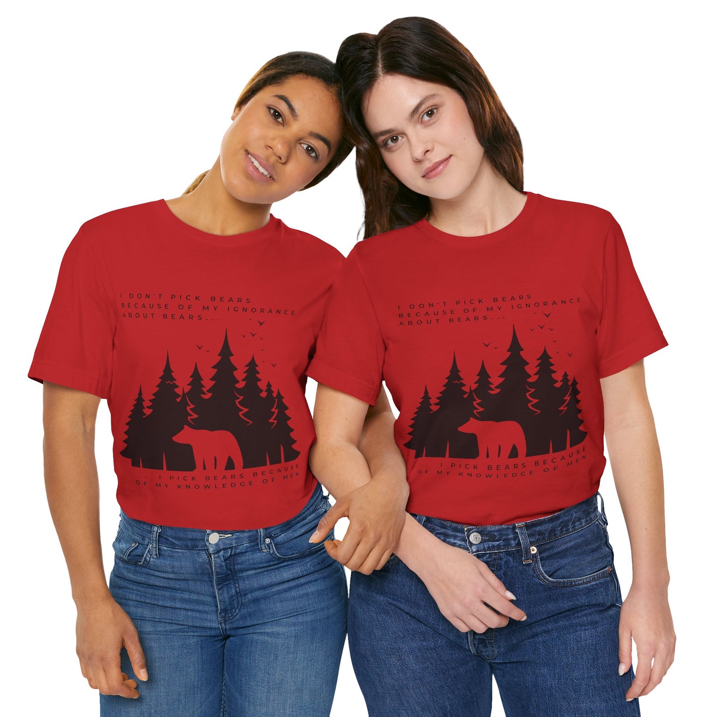 Women's Bear Quote Tee - Black Graphic