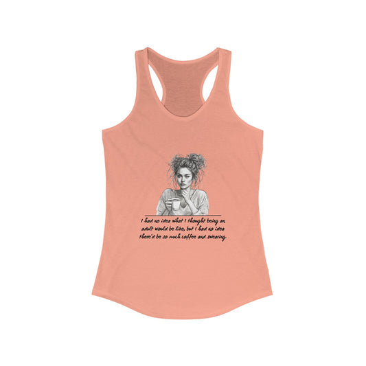 Coffee and Swearing Racerback Tank
