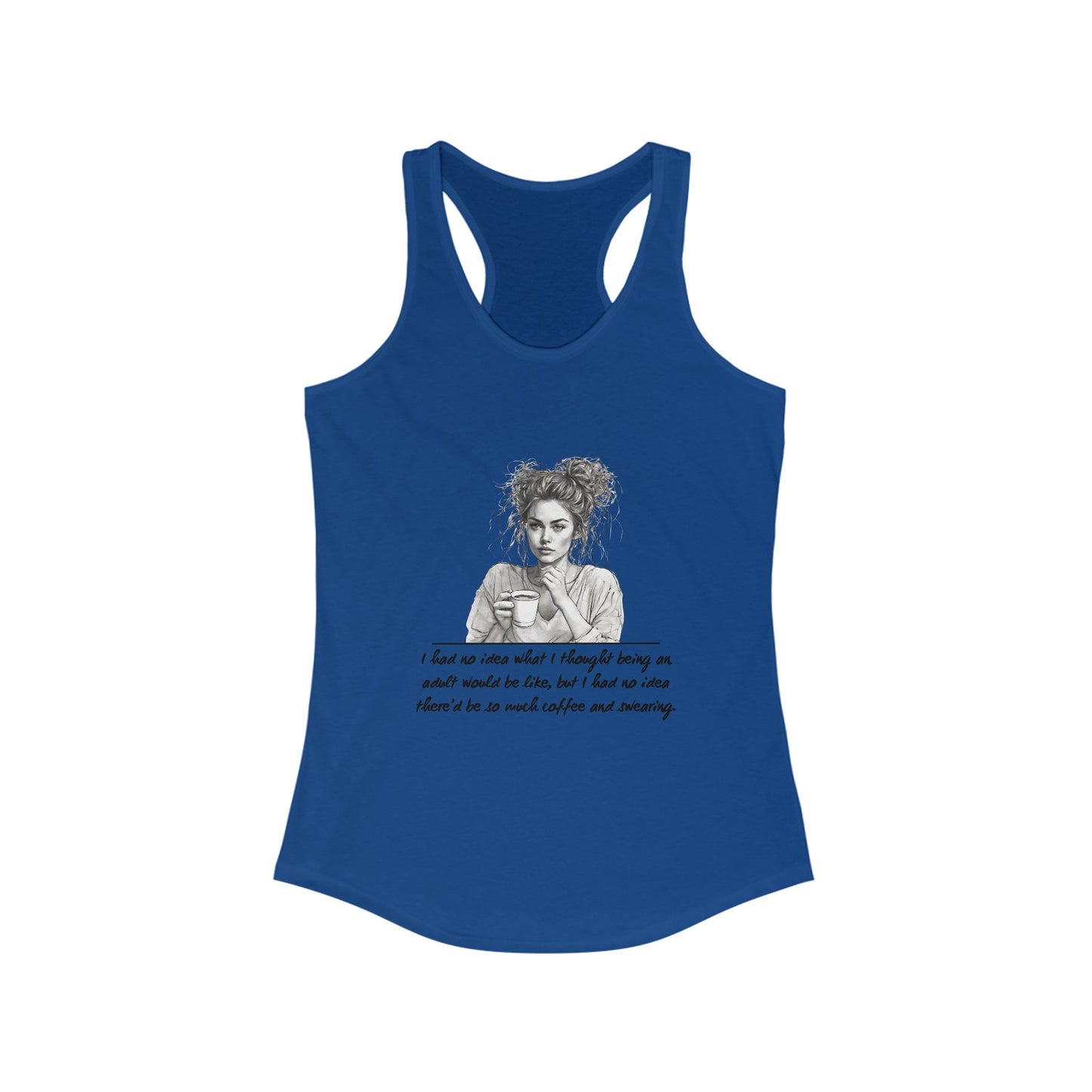 Coffee and Swearing Racerback Tank