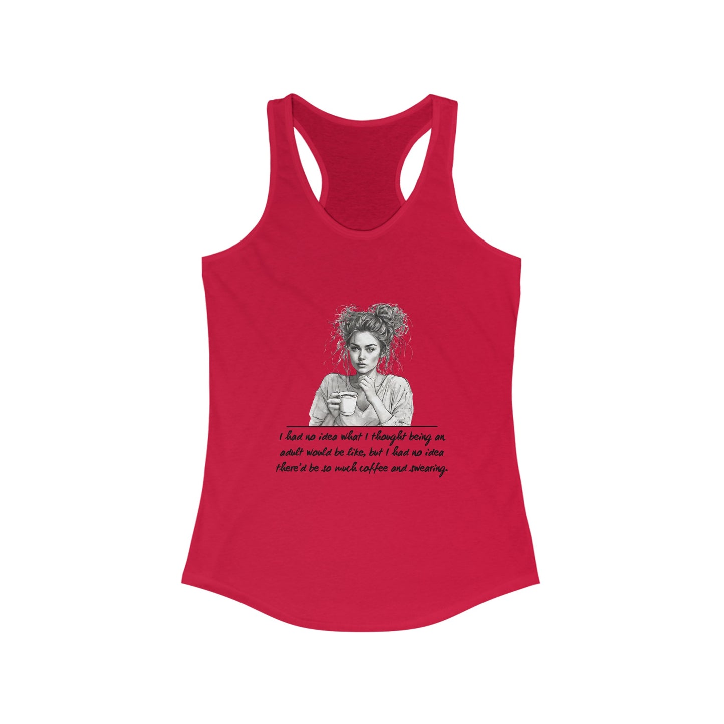 Coffee and Swearing Racerback Tank