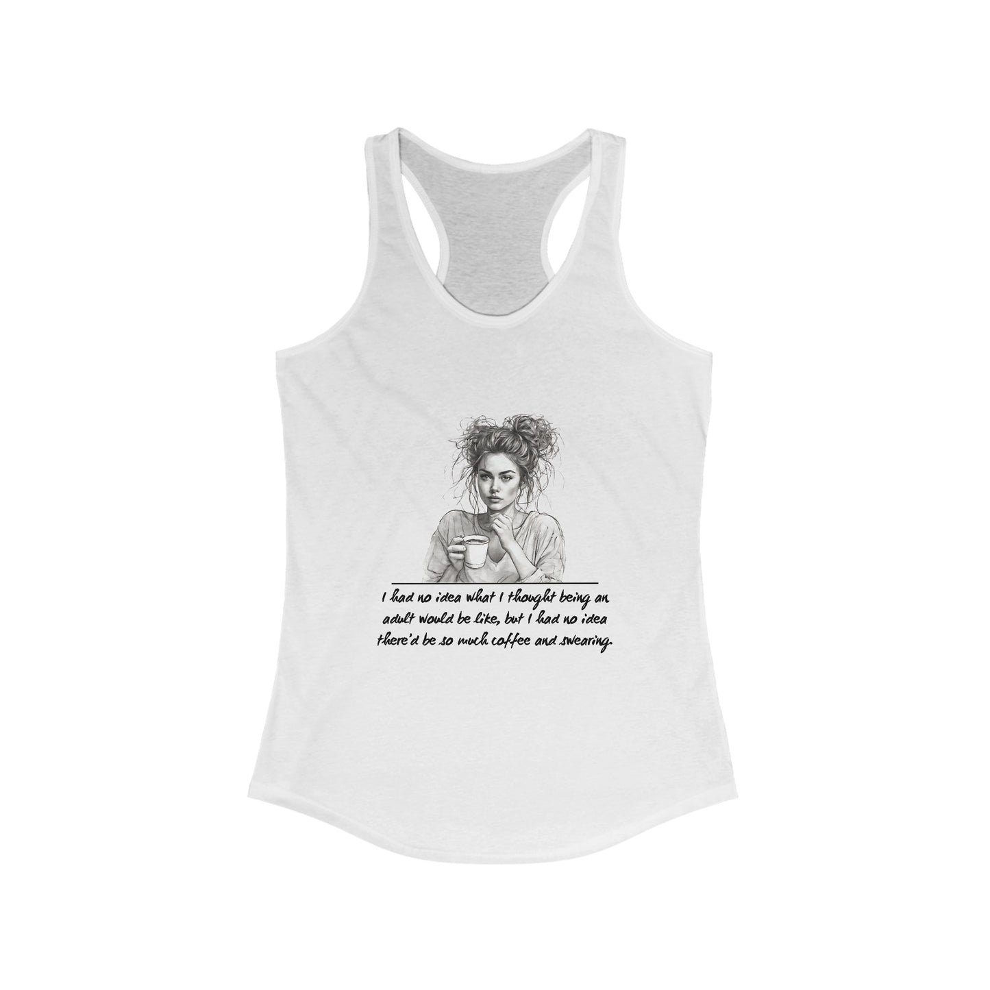 Coffee and Swearing Racerback Tank
