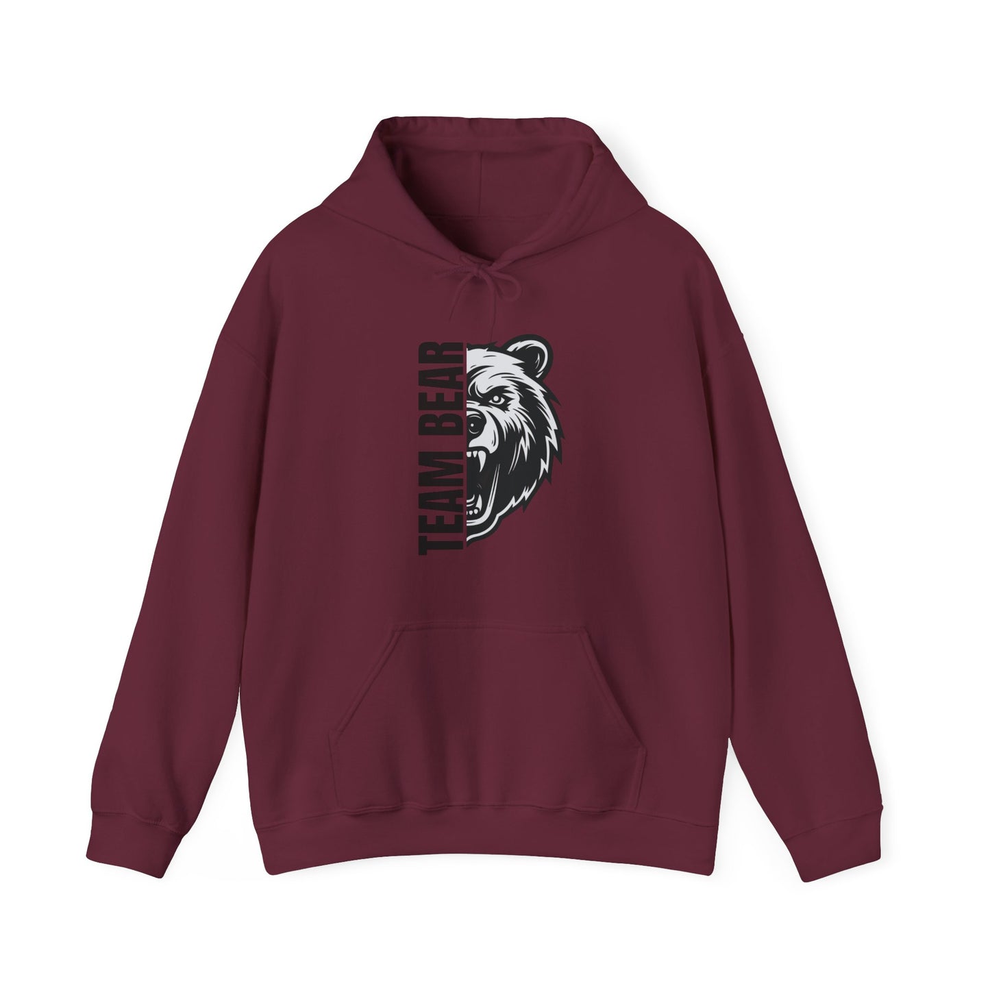 Women's "Team Bear" Hooded Sweatshirt - Black Lettering