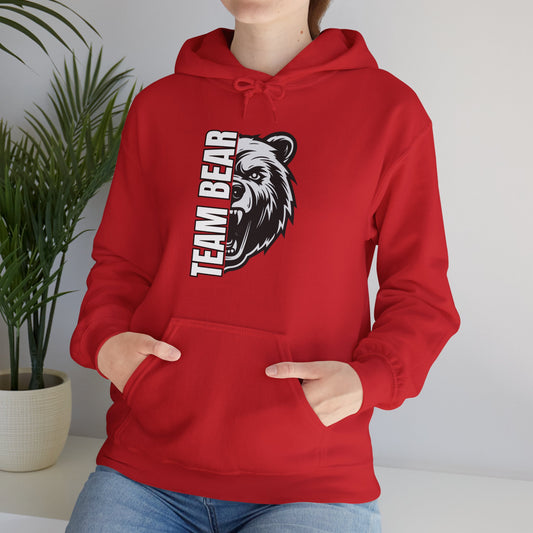 Women's "Team Bear" Hooded Sweatshirt - White Lettering