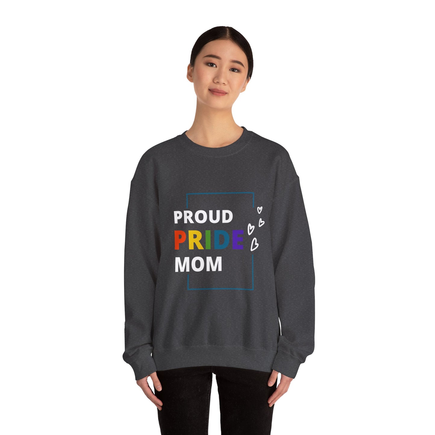 Proud Pride Mom Crewneck Sweatshirt