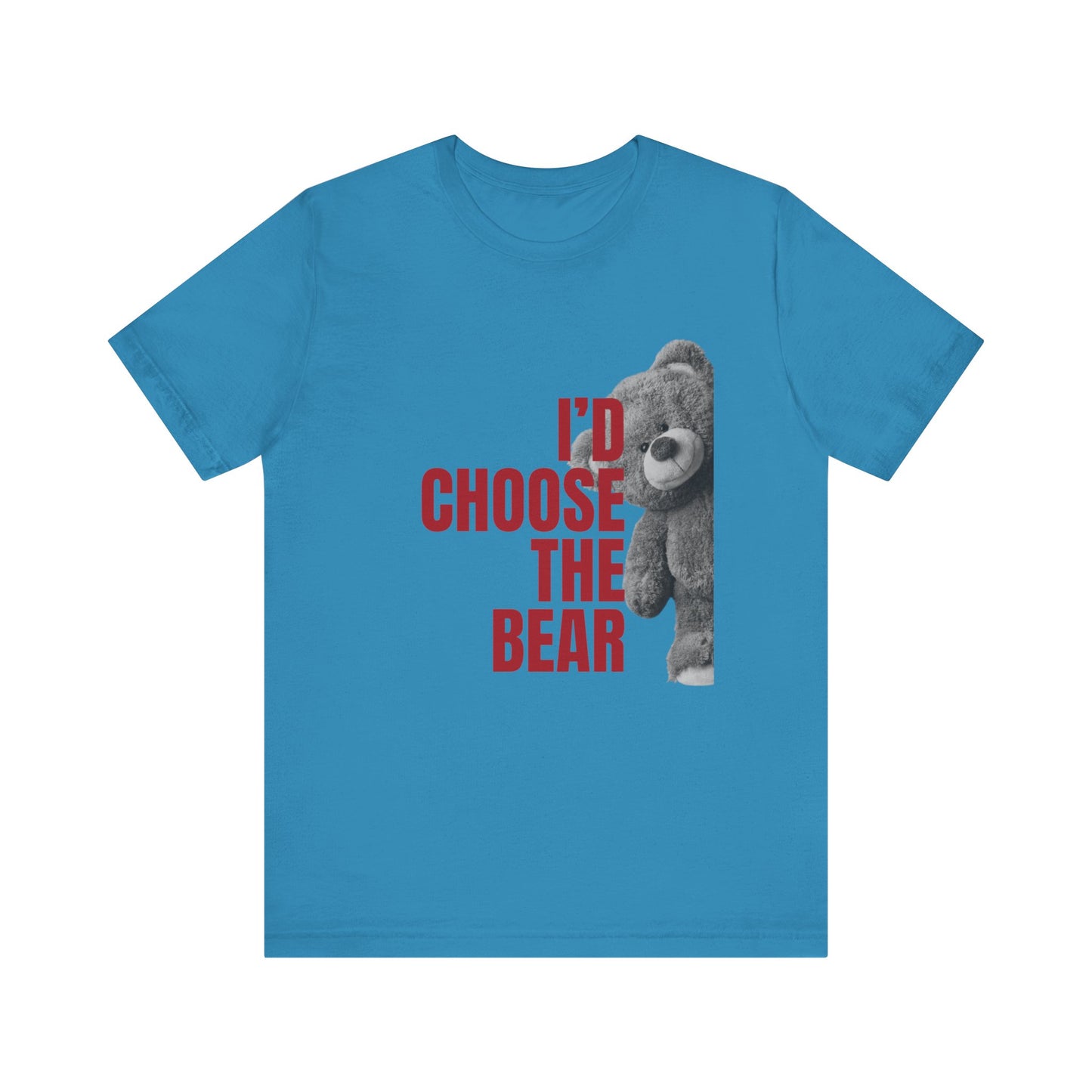 Women's Teddy Bear Tee - Red Writing