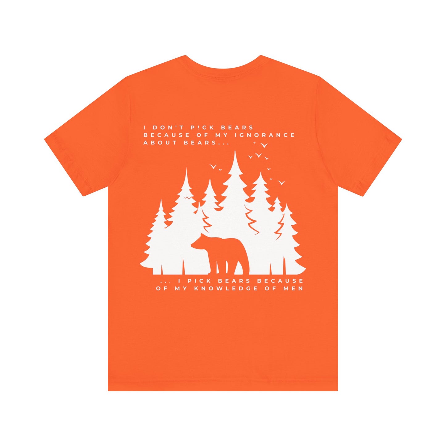Women's Two-Sided Graphic "Team Bear" Tee - White Graphics