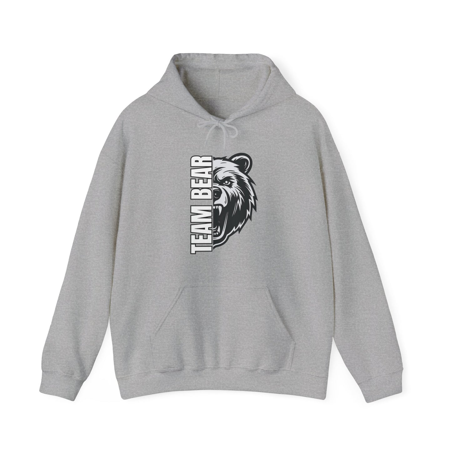 Women's "Team Bear" Hooded Sweatshirt - White Lettering