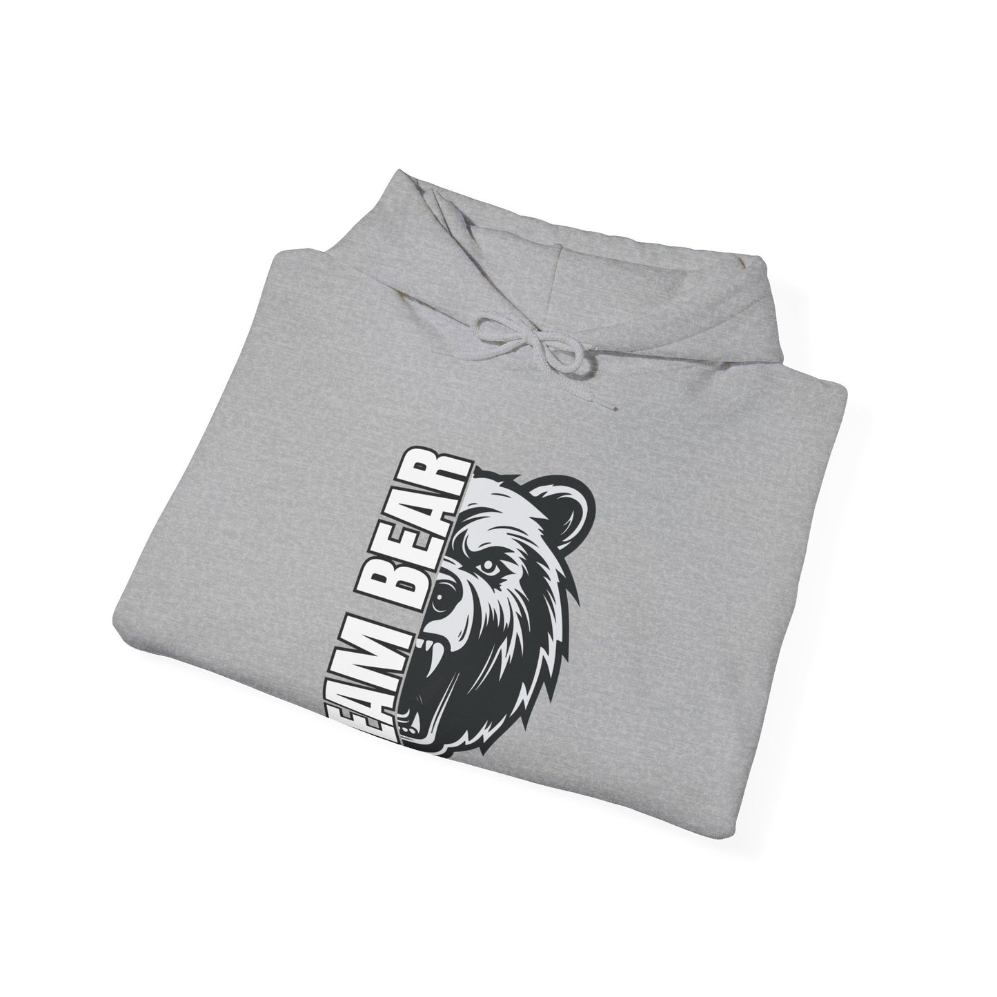 Women's "Team Bear" Hooded Sweatshirt - White Lettering