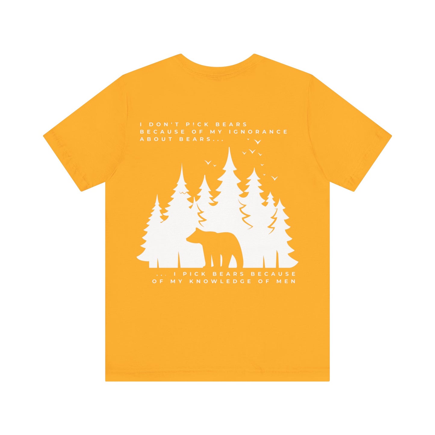 Women's Two-Sided Graphic "Team Bear" Tee - White Graphics