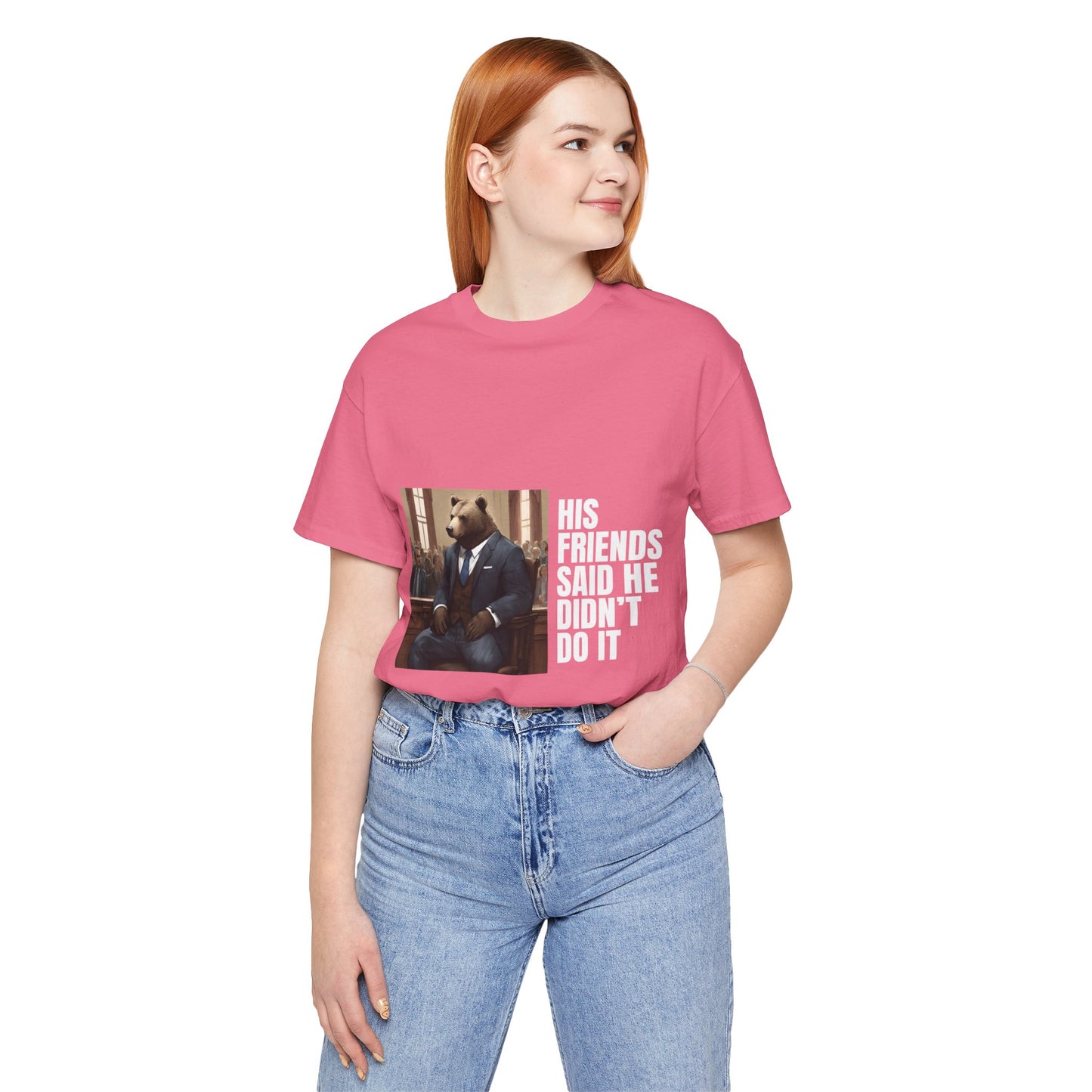 Women's Bear Trial Tee - White Graphic