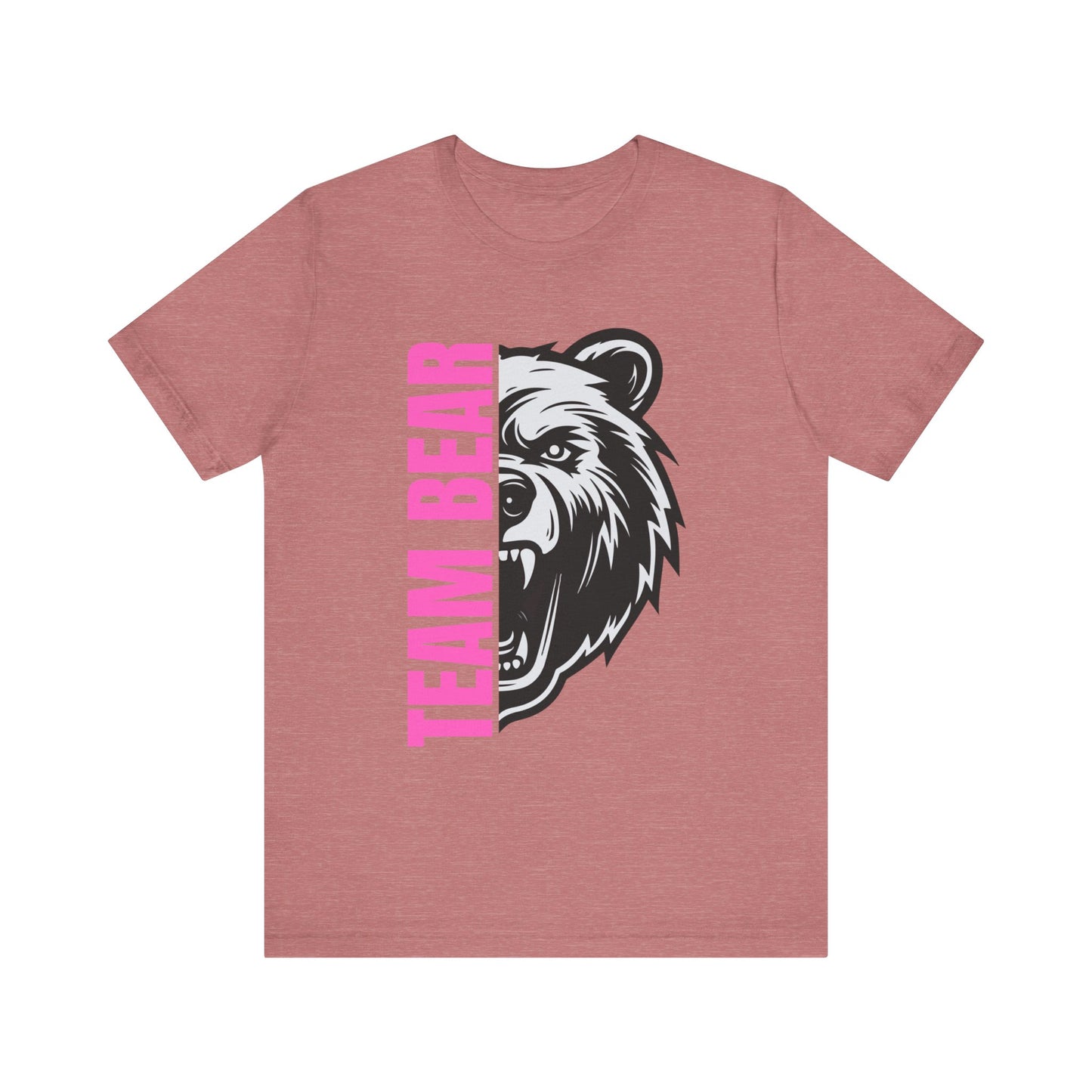 Women's "Team Bear" Tee - Pink Lettering