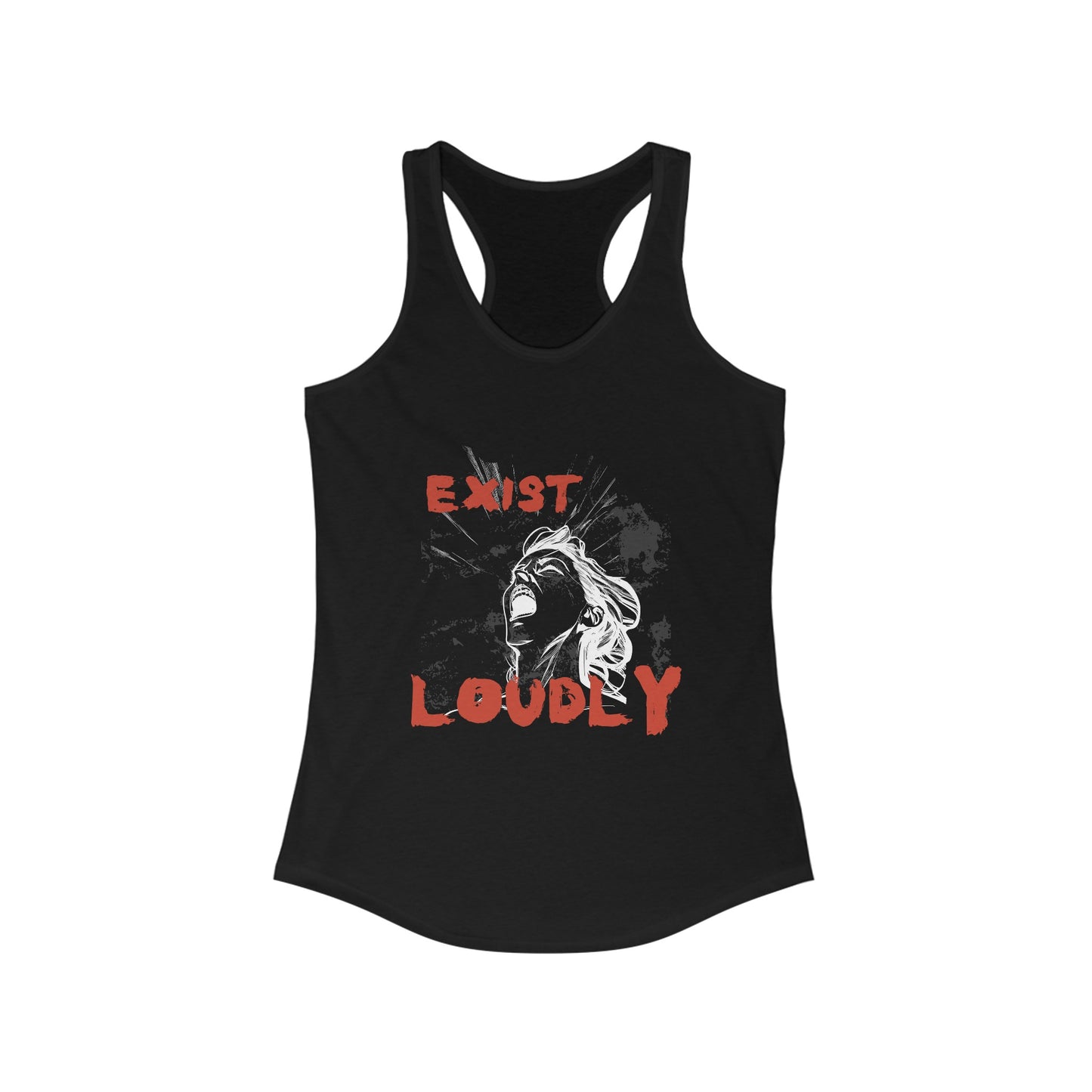 Women's Exist Loudly Racerback Tank