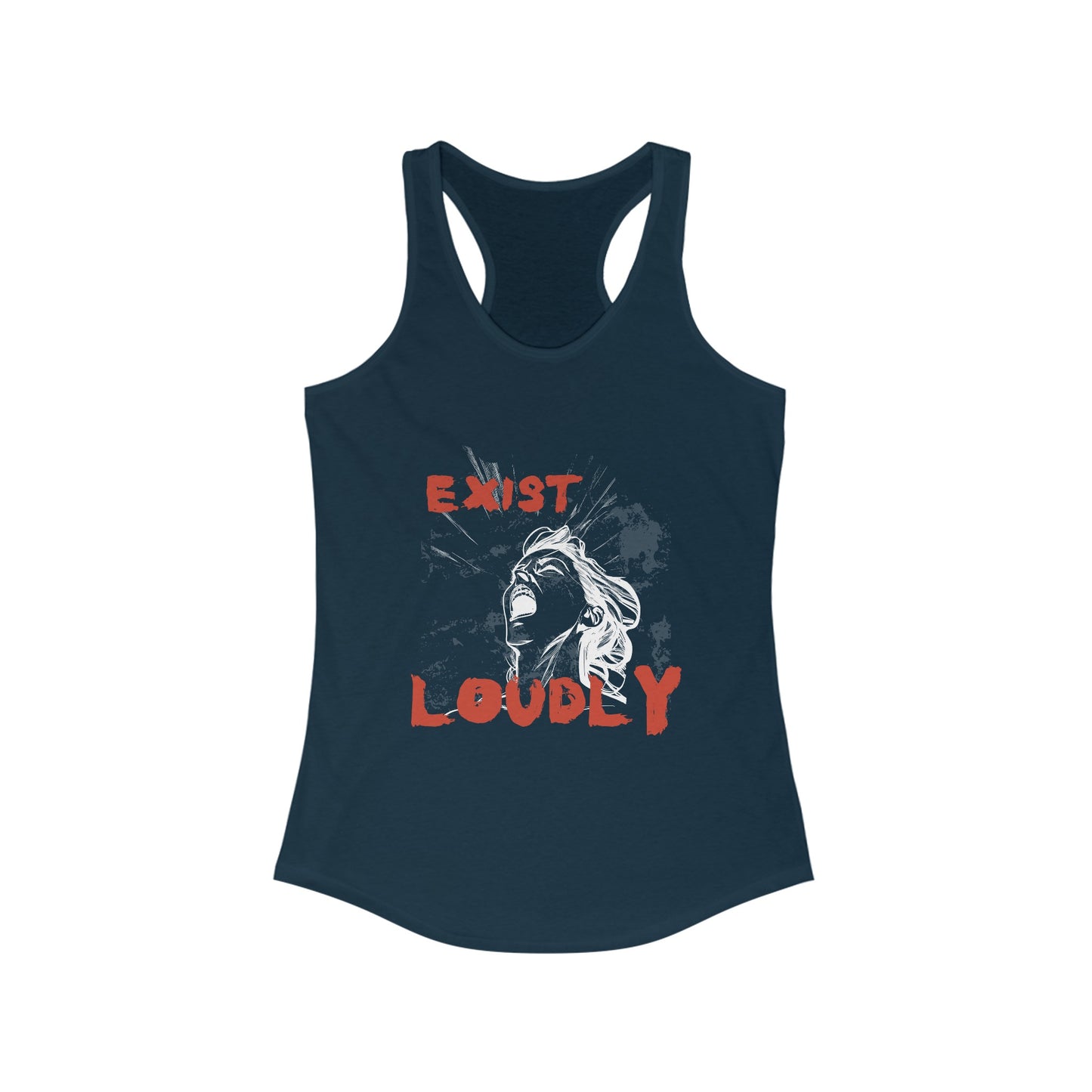 Women's Exist Loudly Racerback Tank