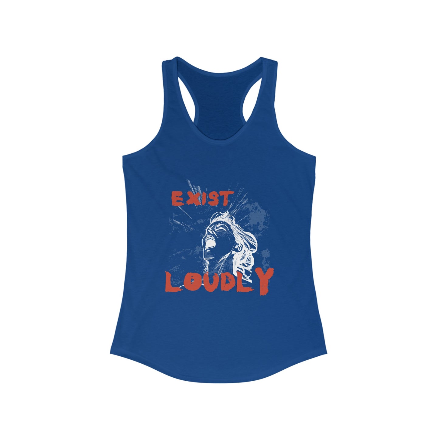 Women's Exist Loudly Racerback Tank