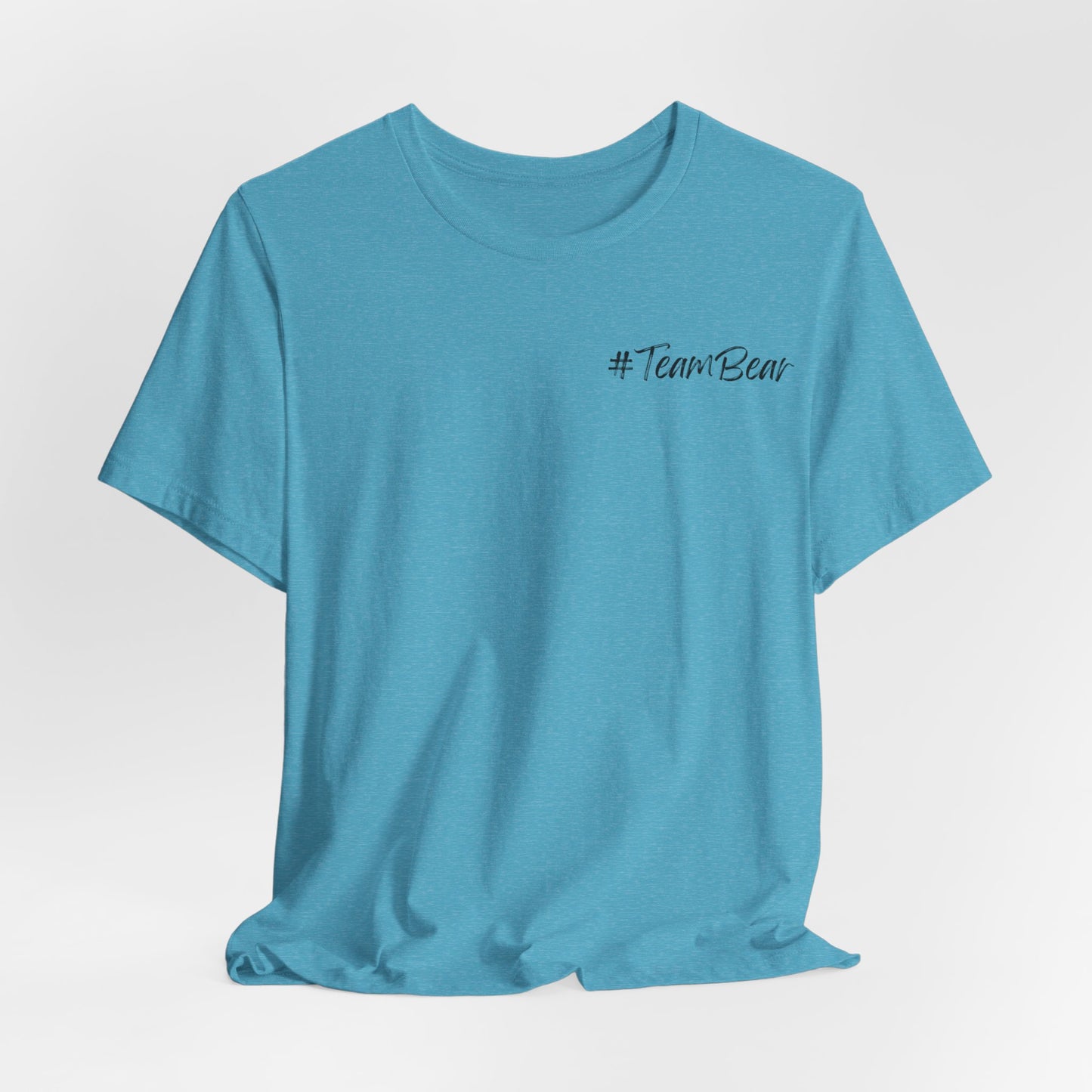 Women's Two-Sided Graphic "Team Bear" Tee - Black Graphics