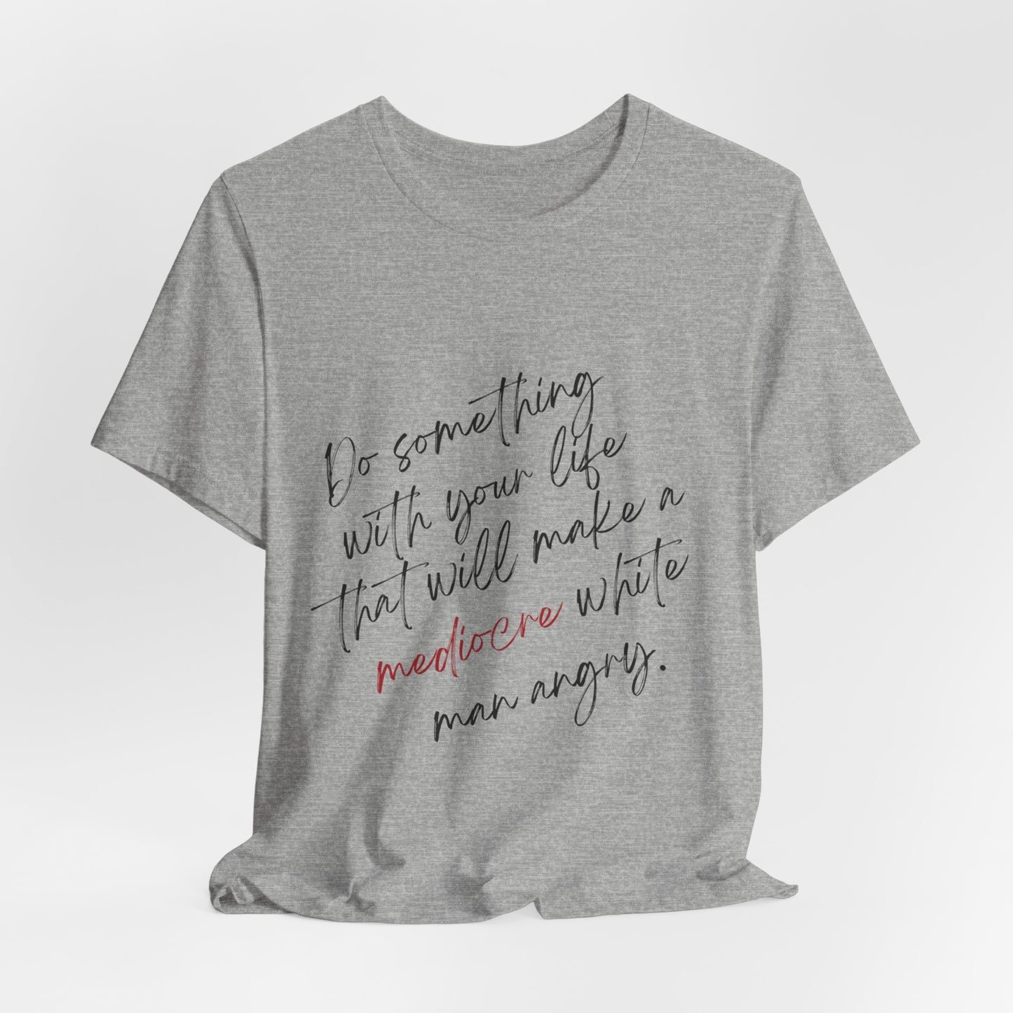 Women's Mediocre Man Short Sleeve Tee 2 - Black Graphic