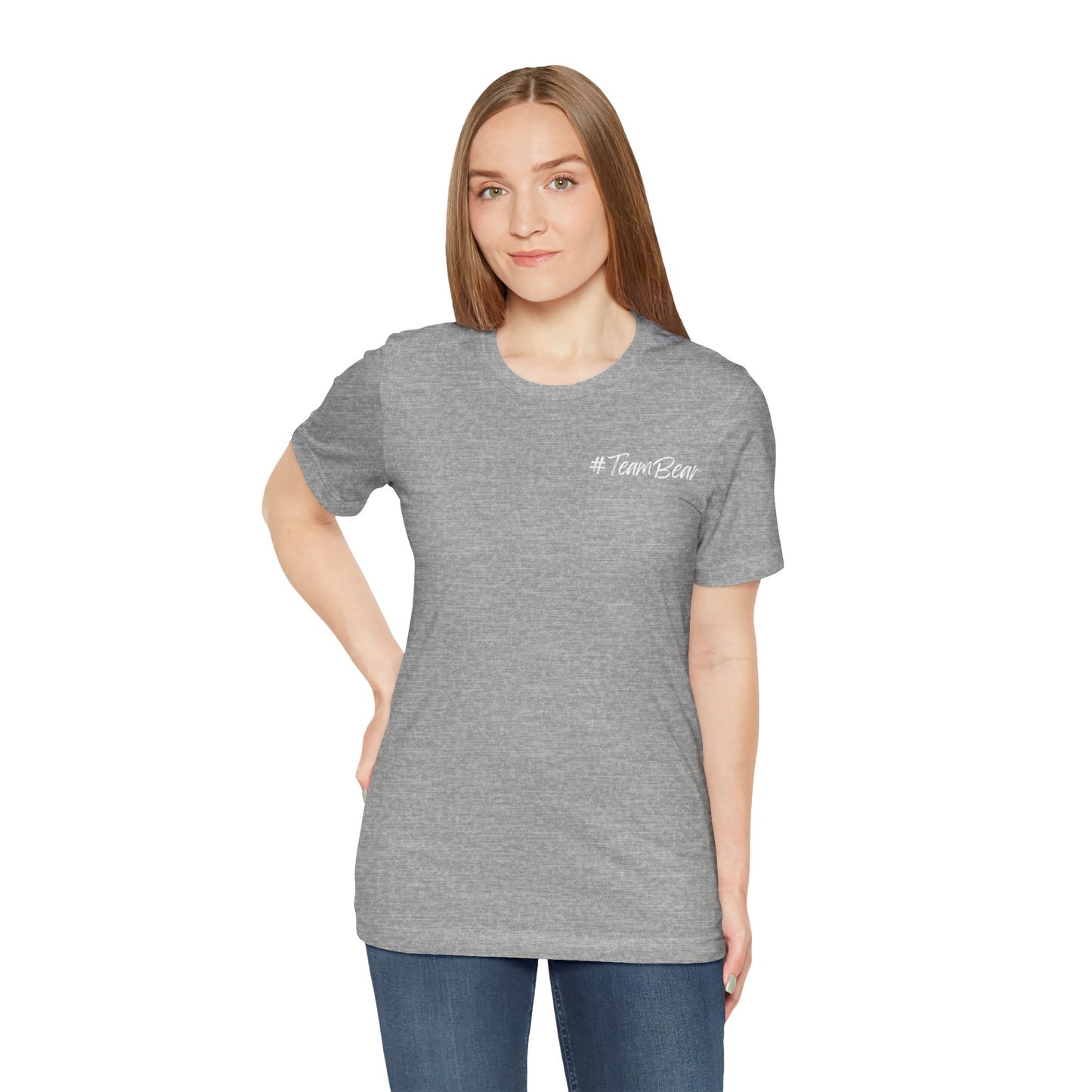 Women's Two-Sided Graphic "Team Bear" Tee - White Graphics